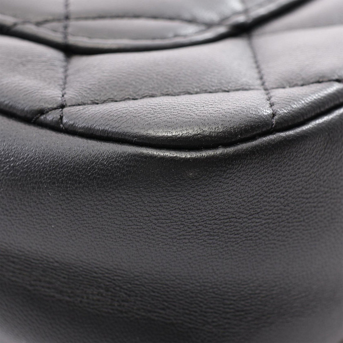 Chanel Mini Rectangular Quilted Lambskin Heart Charms Flap — Black