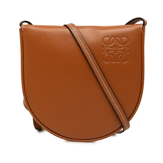 LOEWE Small Soft Calfskin Heel Pouch — Brown