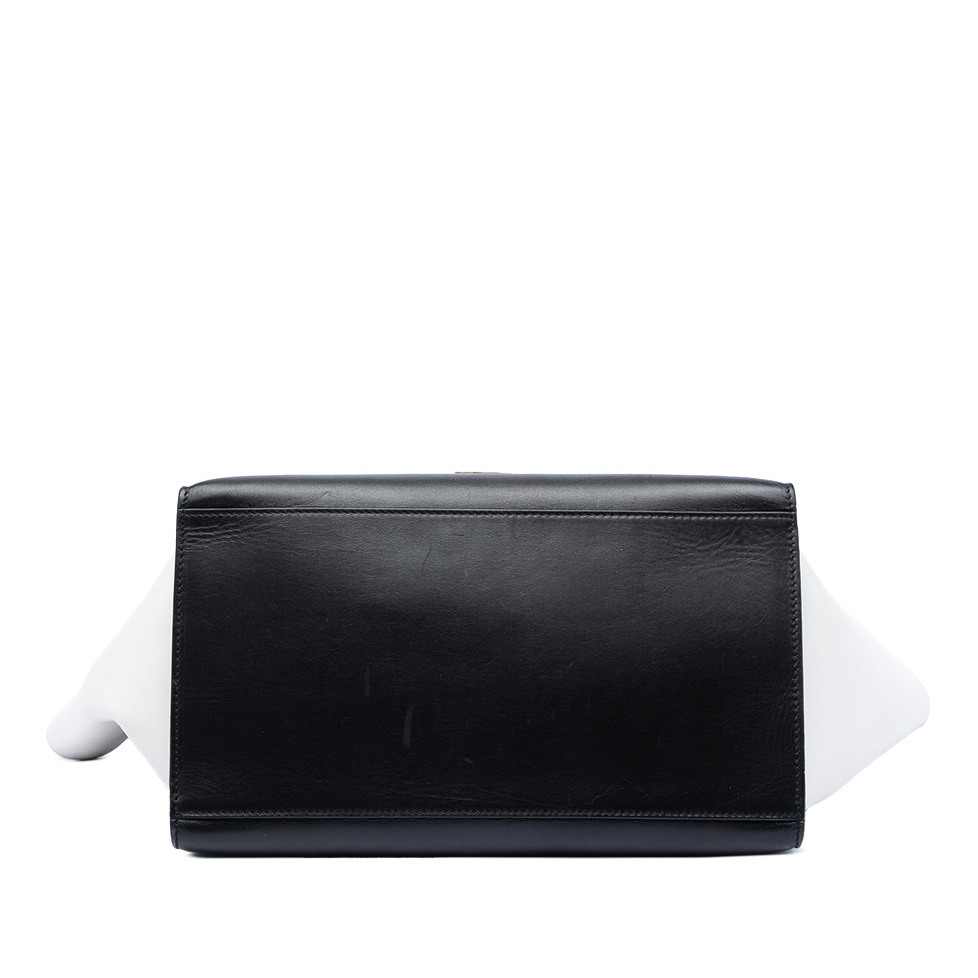 Celine Medium Tricolor Calfskin and Suede Trapeze Satchel