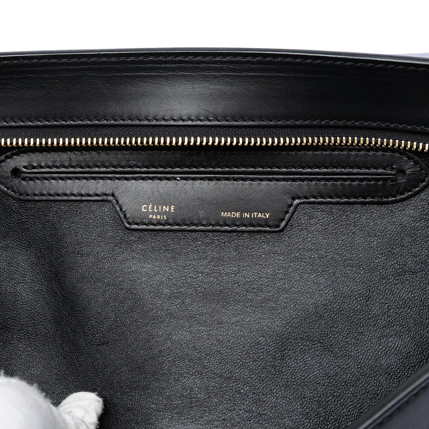 Celine Medium Tricolor Calfskin and Suede Trapeze Satchel
