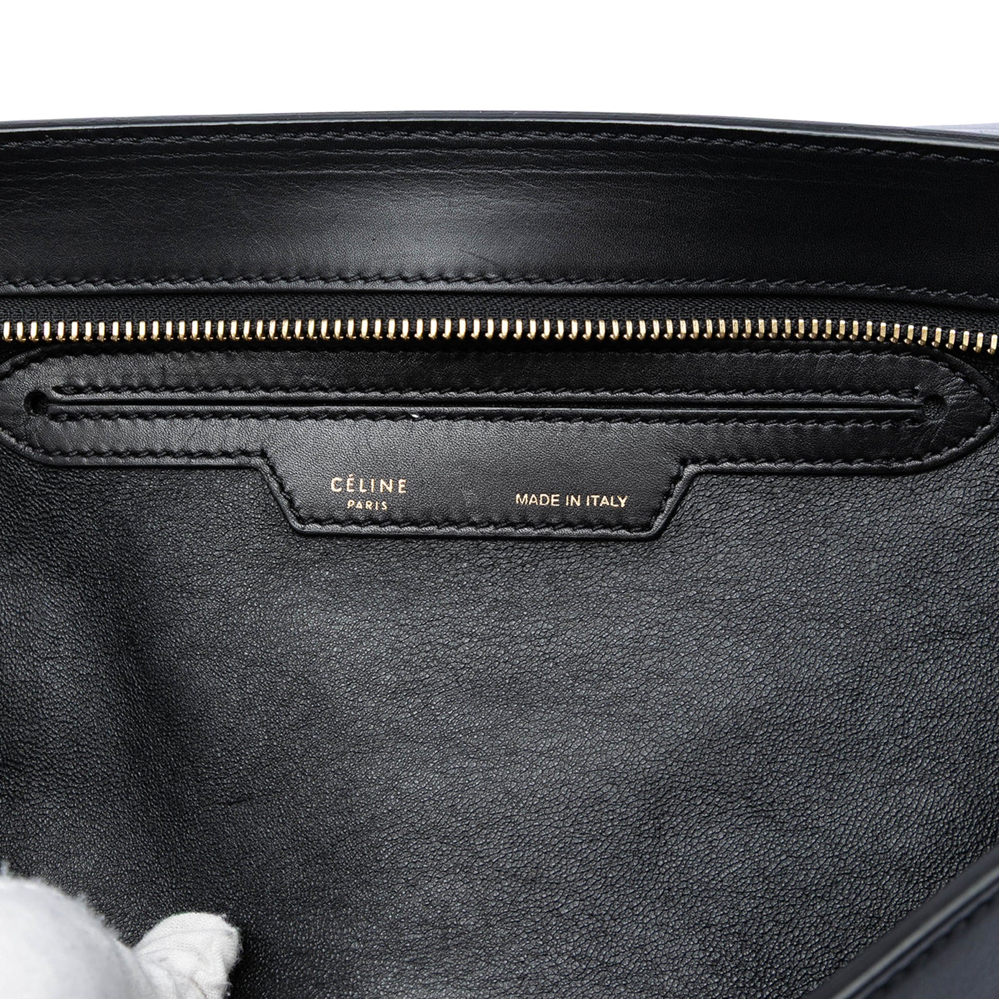 Celine Medium Tricolor Calfskin and Suede Trapeze Satchel