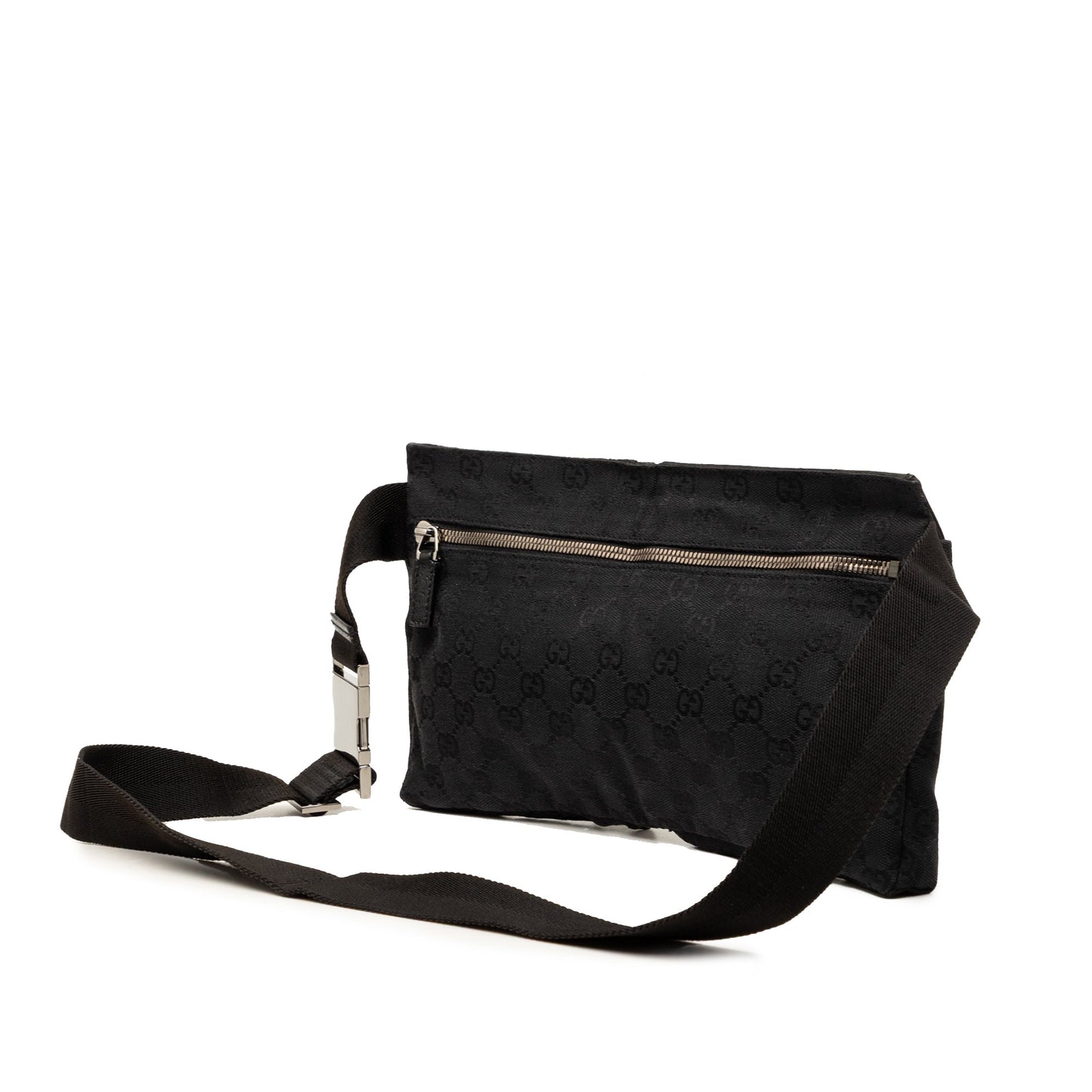 Gucci GG Canvas Double Pocket Belt Bag