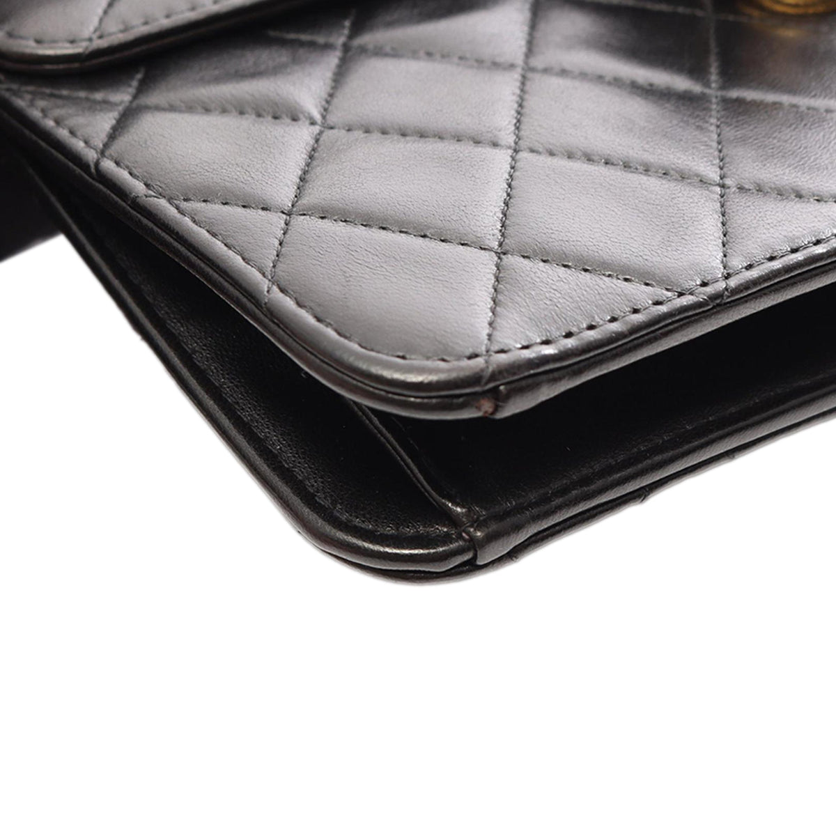 Chanel Quilted Lambskin Single Flap — Black