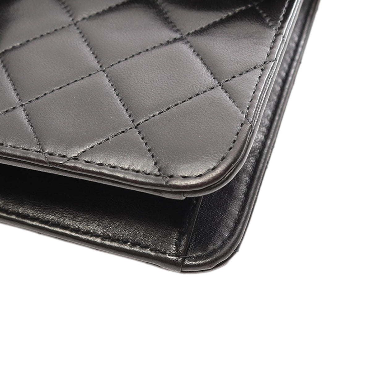 Chanel Quilted Lambskin Single Flap — Black