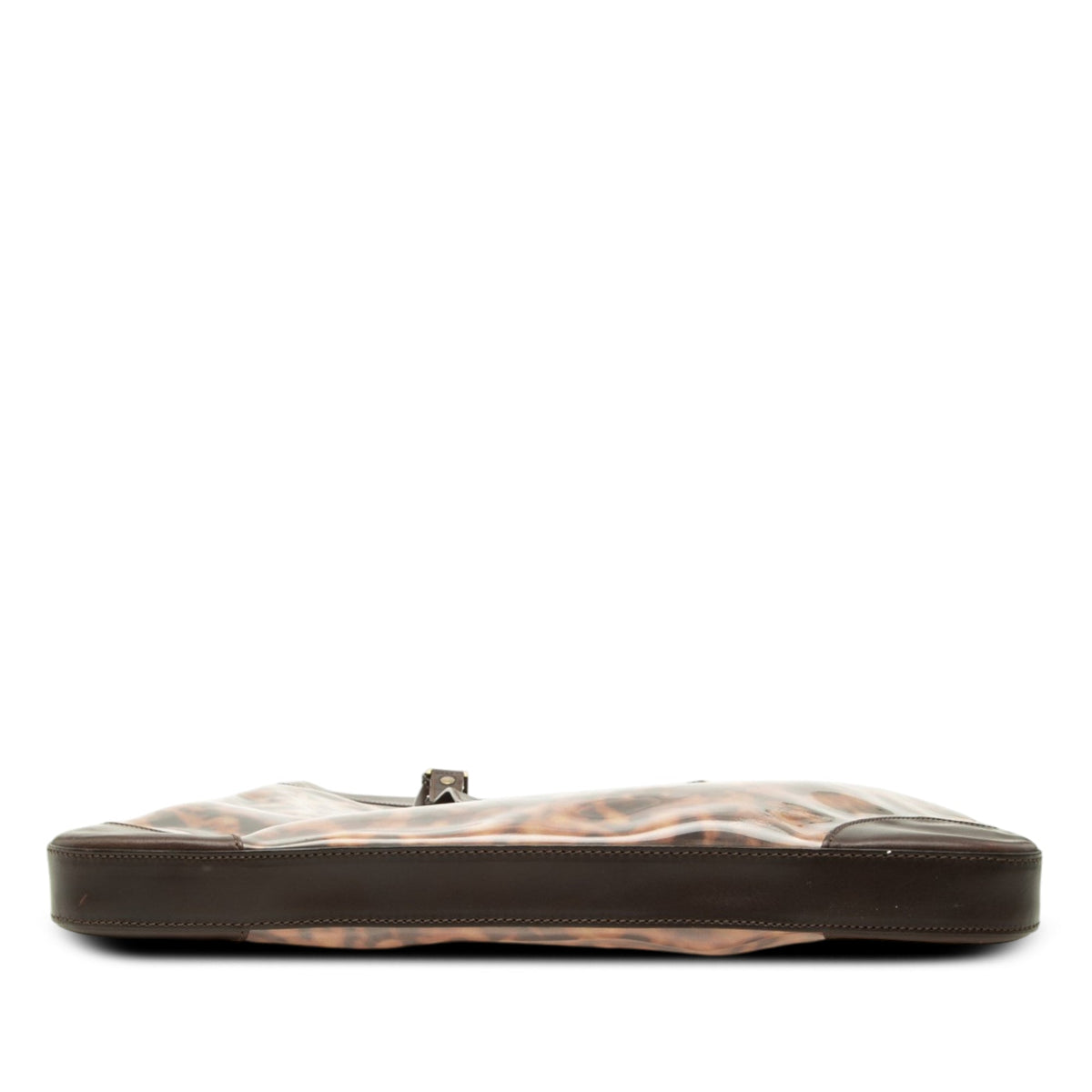 Celine Leather Trimmed PVC Tote — Brown