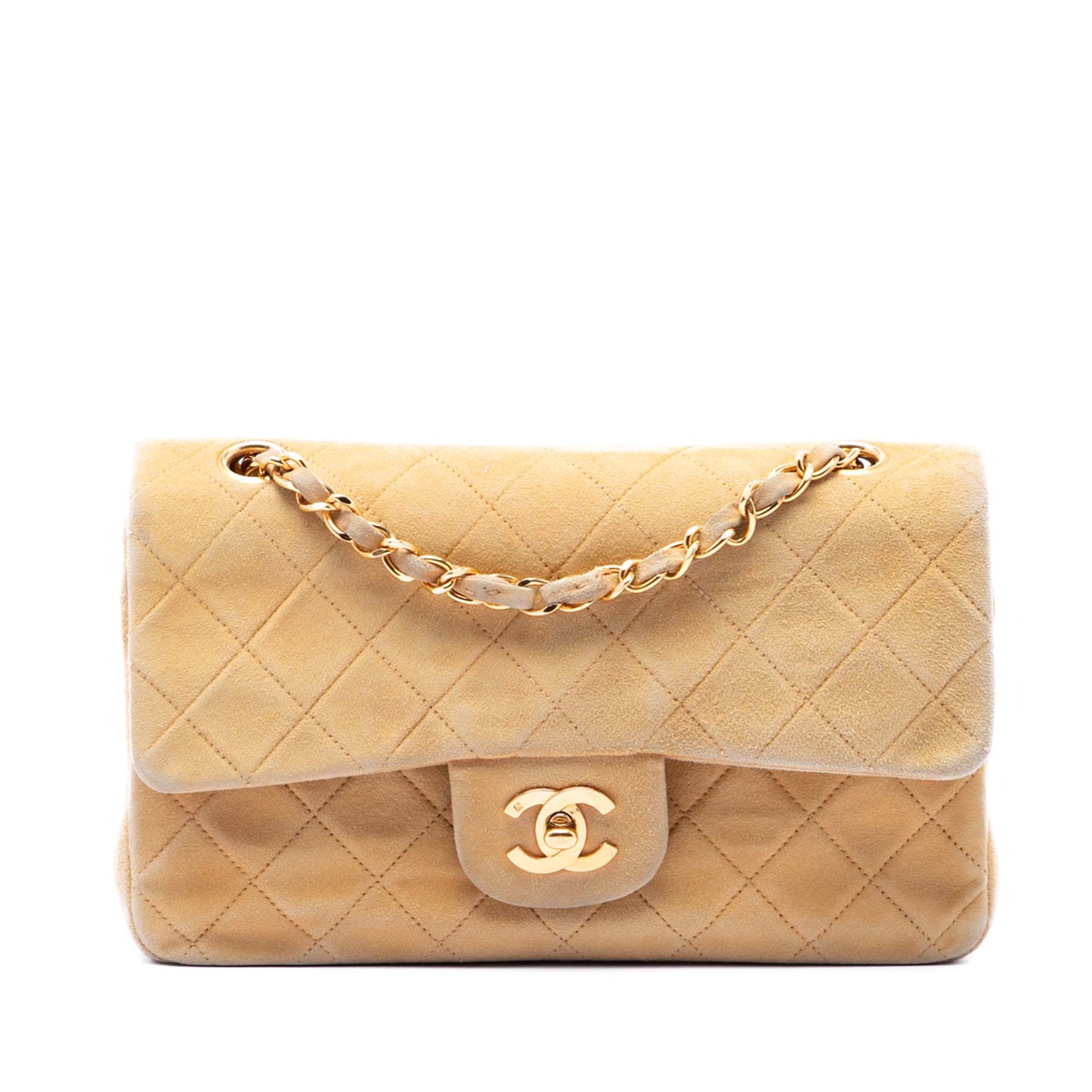Chanel Small Classic Suede Double Flap