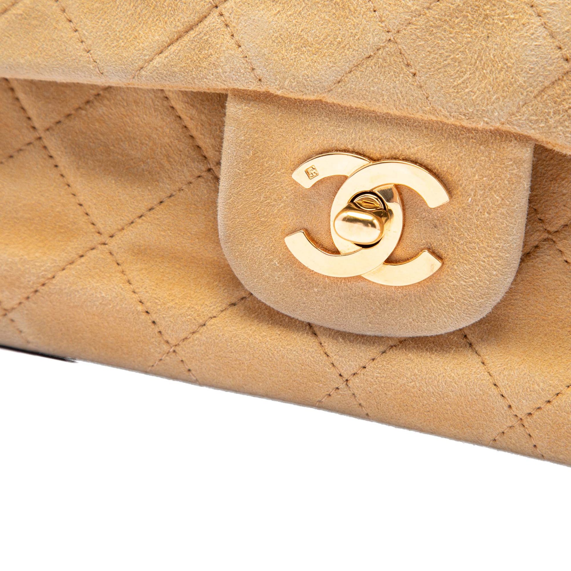 Chanel Small Classic Suede Double Flap