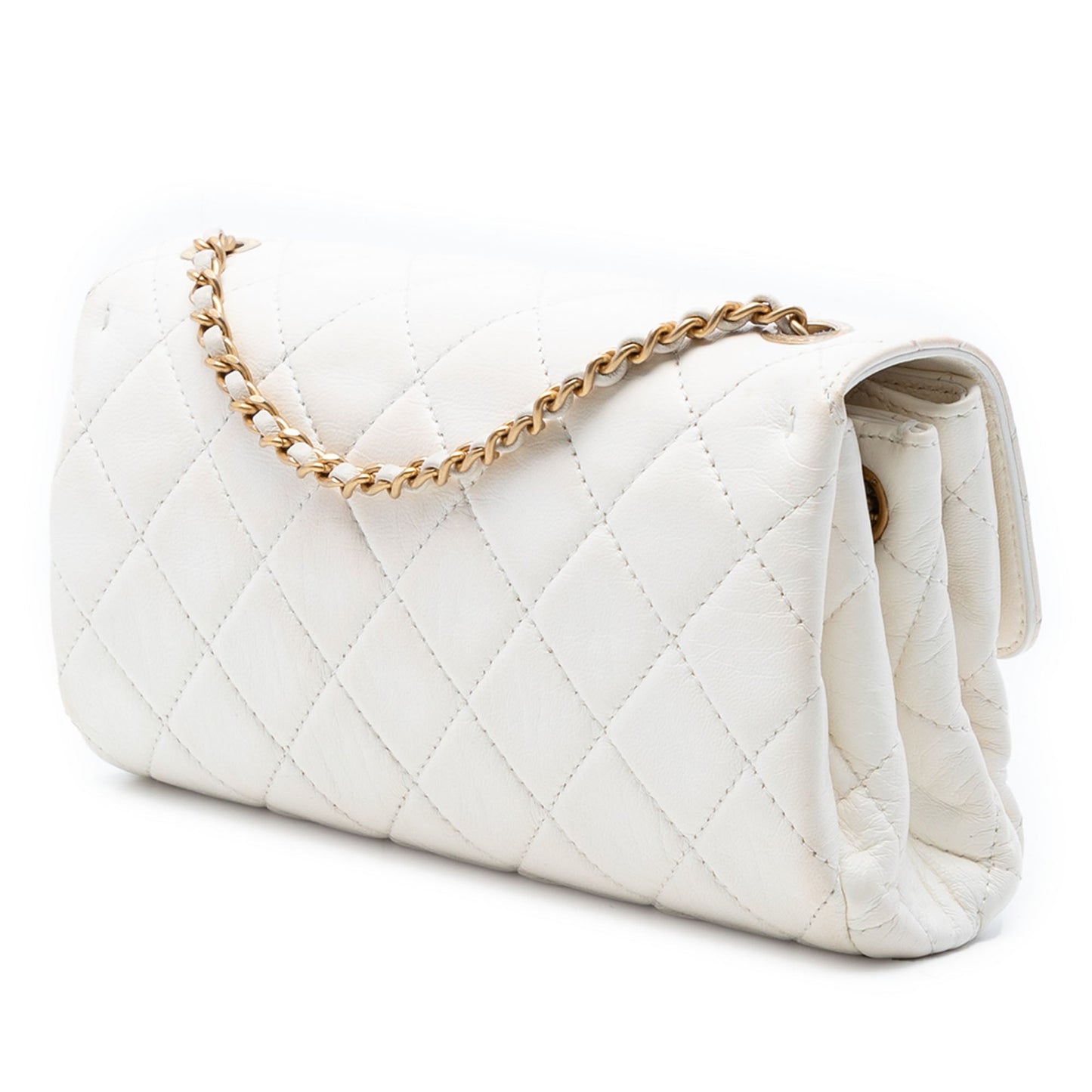 Chanel Small CC Quilted Aged Calfskin Accordion Flap