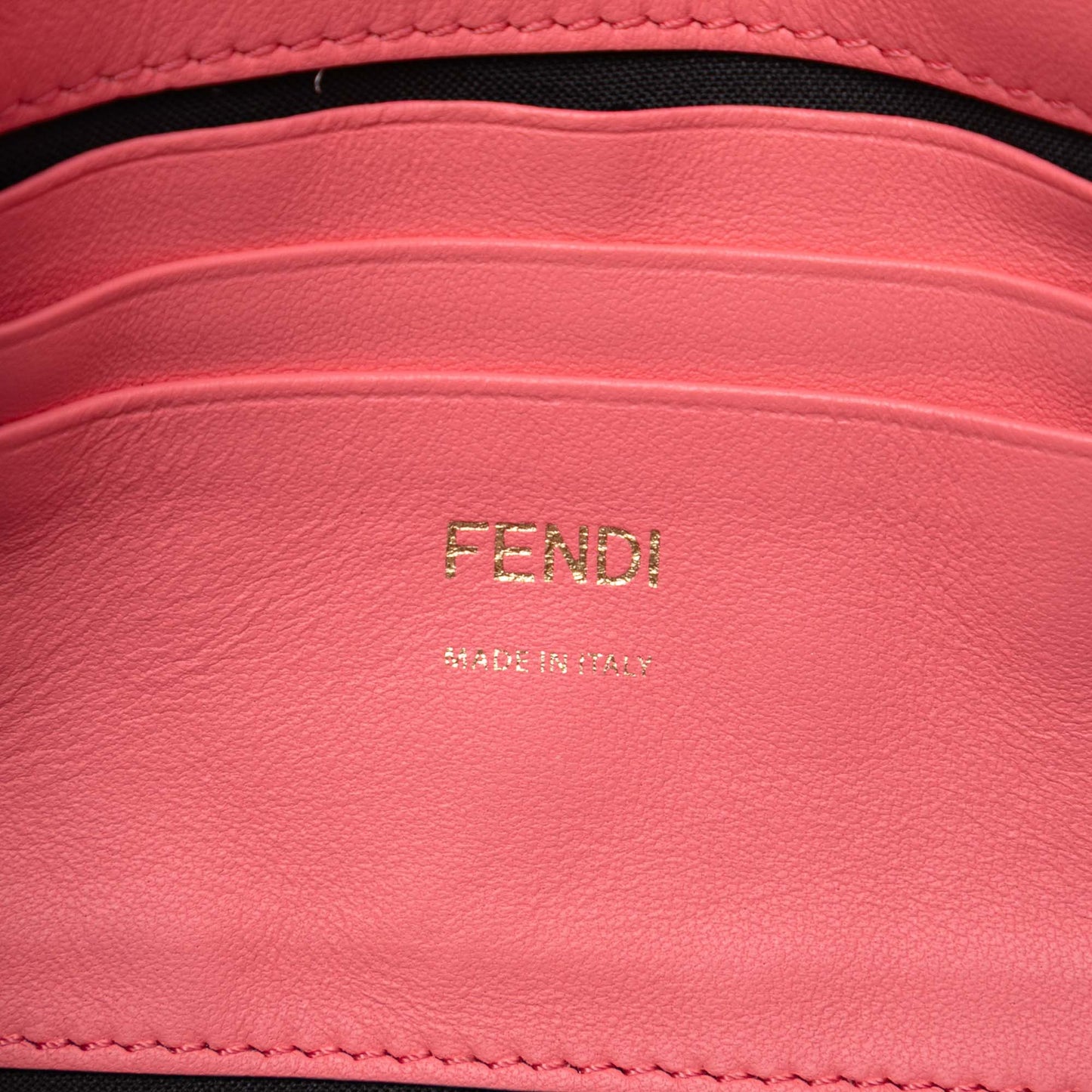 Fendi Mini Zucca Embossed Leather Baguette Satchel