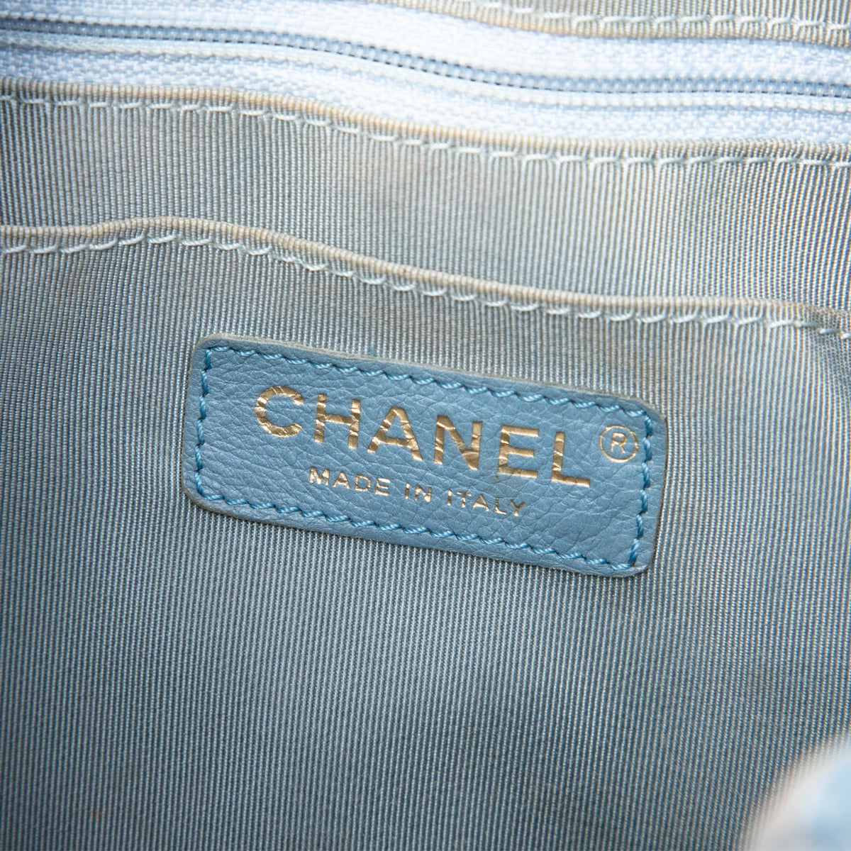 Chanel Quilted Denim Urban Spirit Bucket Bag — Blue