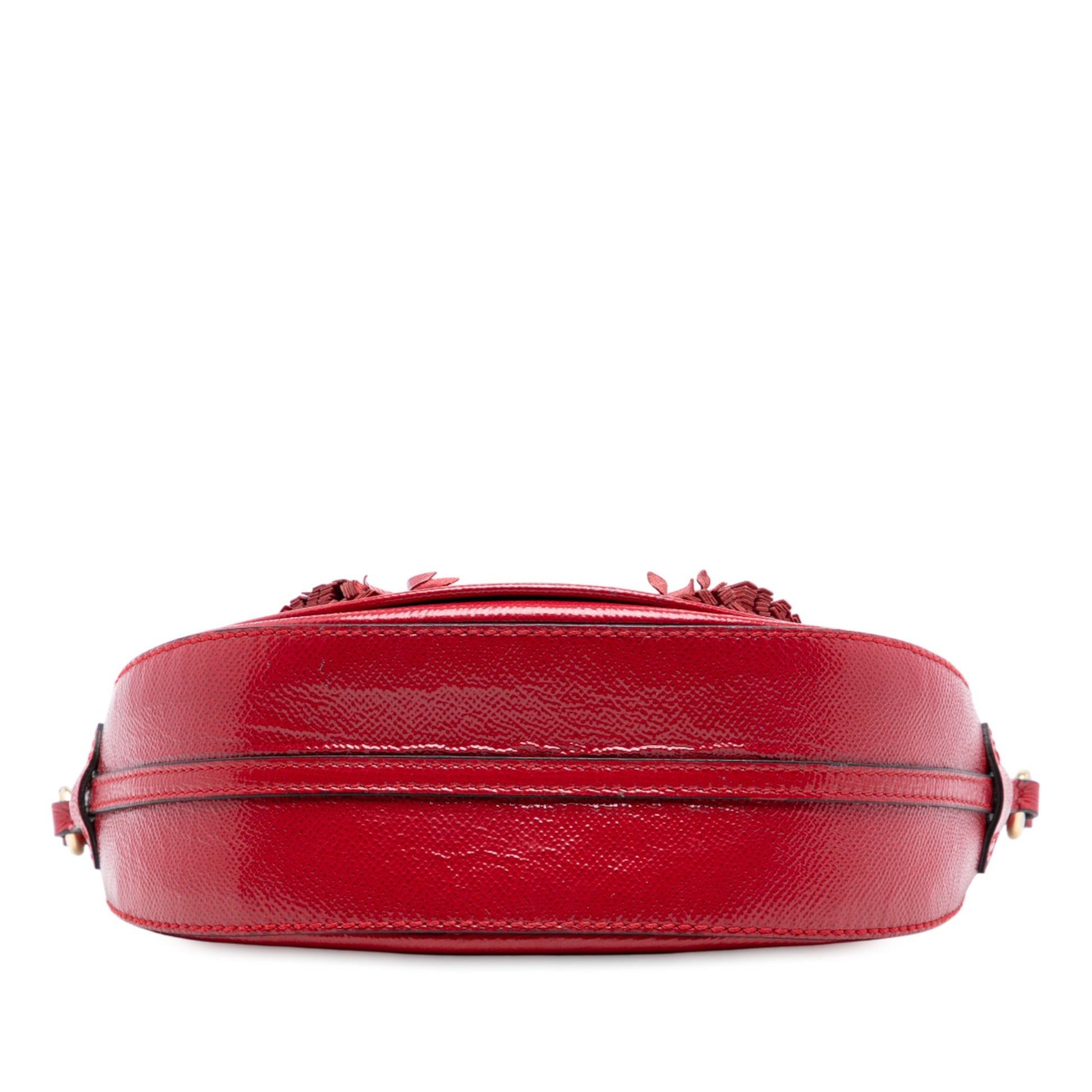 Burberry Patent Leather and Haymarket Check Coated Canvas Maydown Crossbody