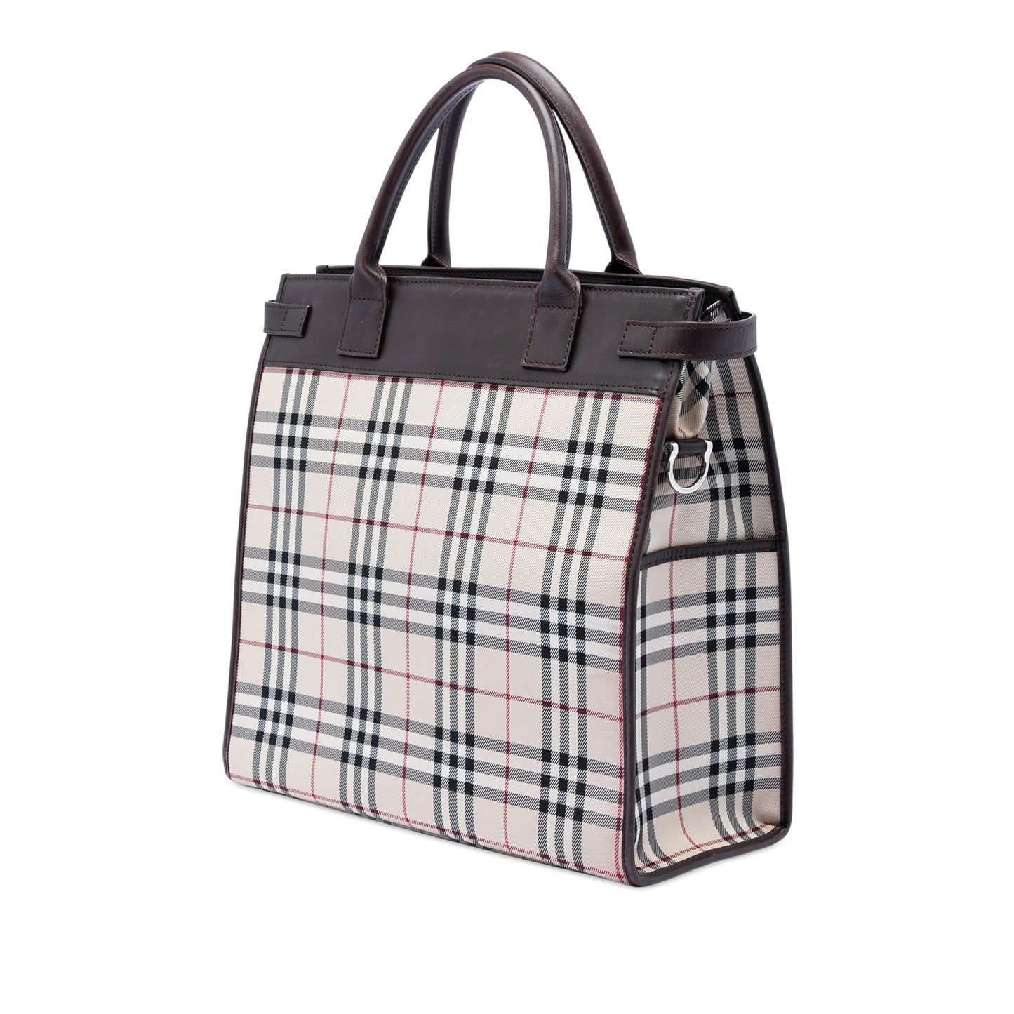 Burberry House Check Canvas Convertible Tote