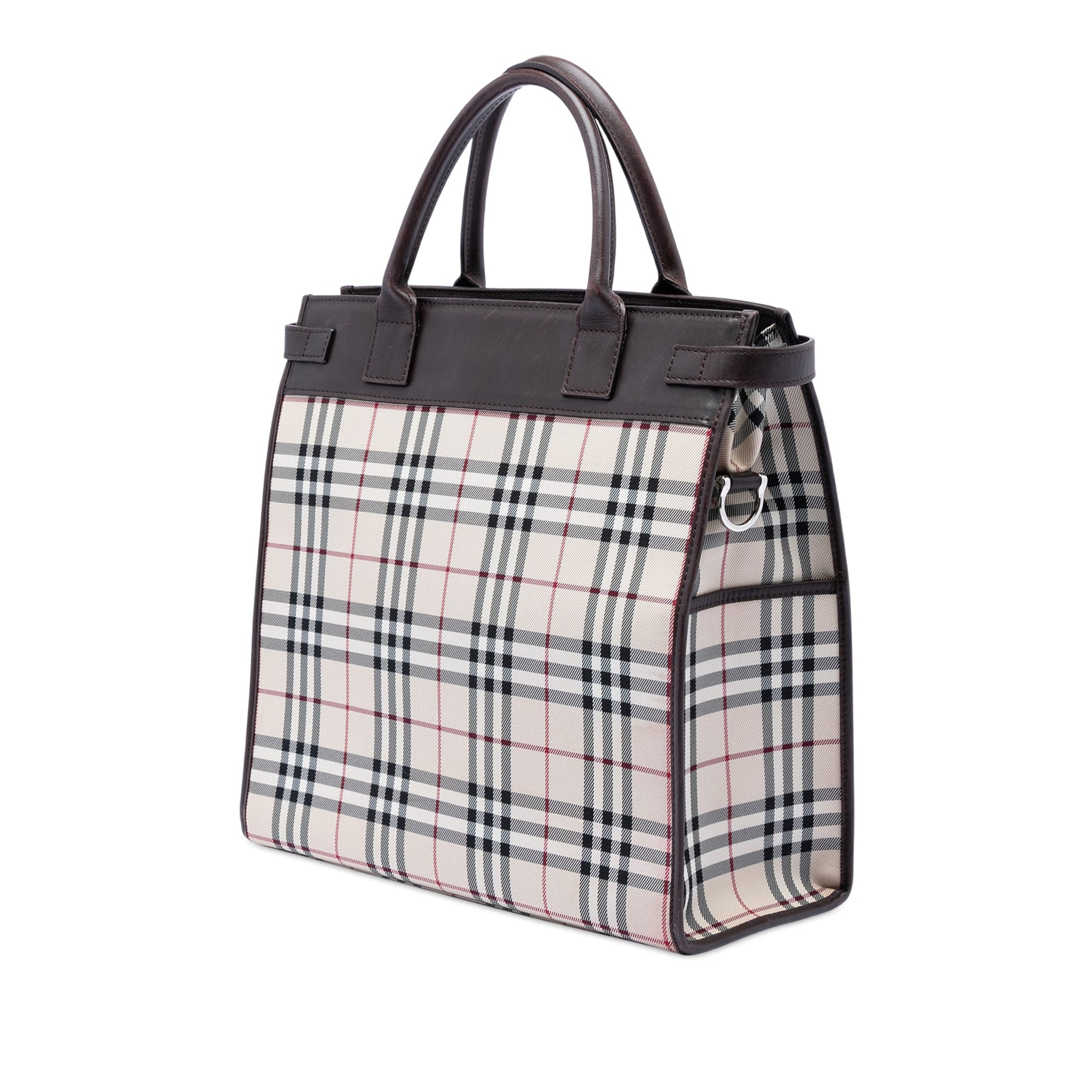 Burberry House Check Canvas Convertible Tote