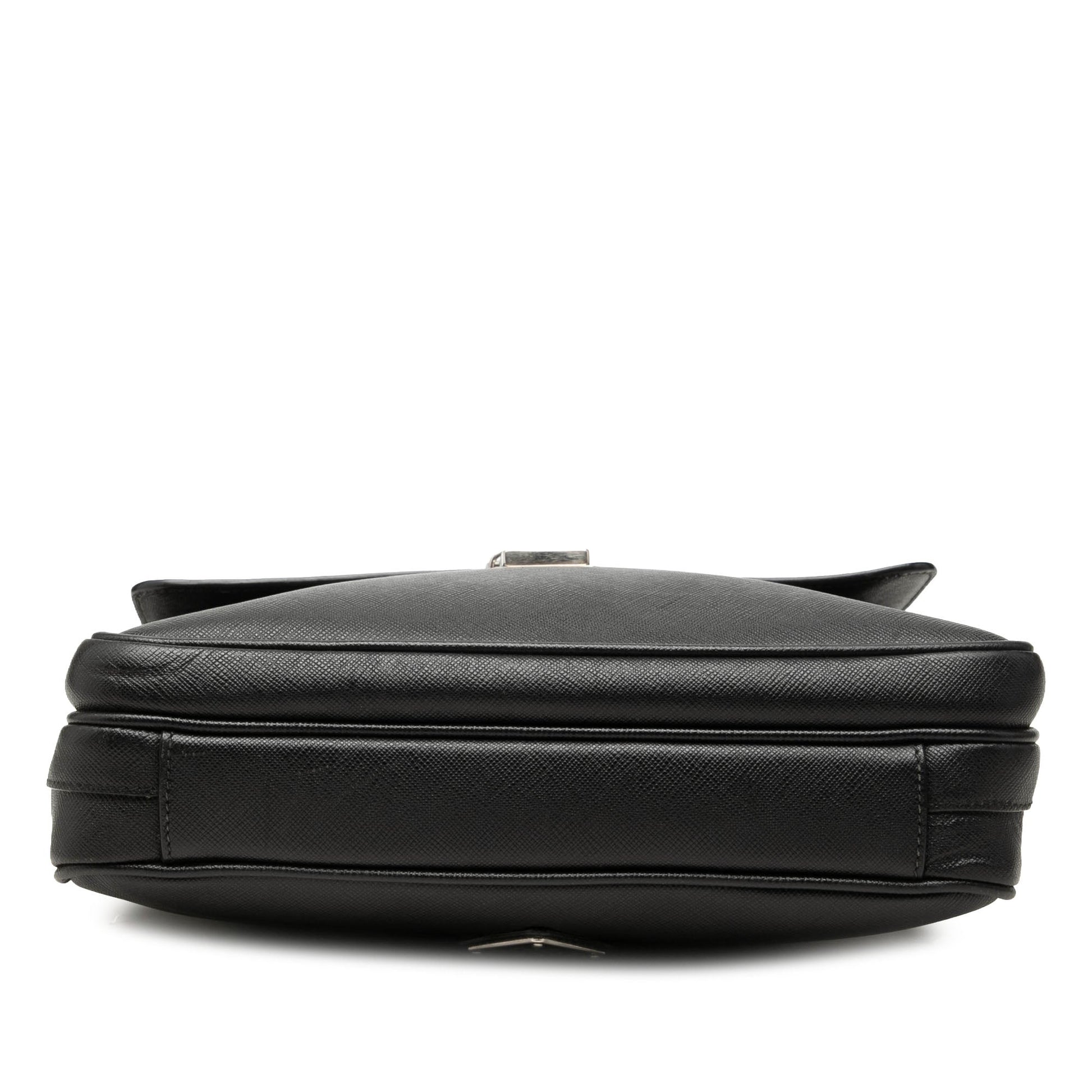 Prada Saffiano Buckle Messenger Bag