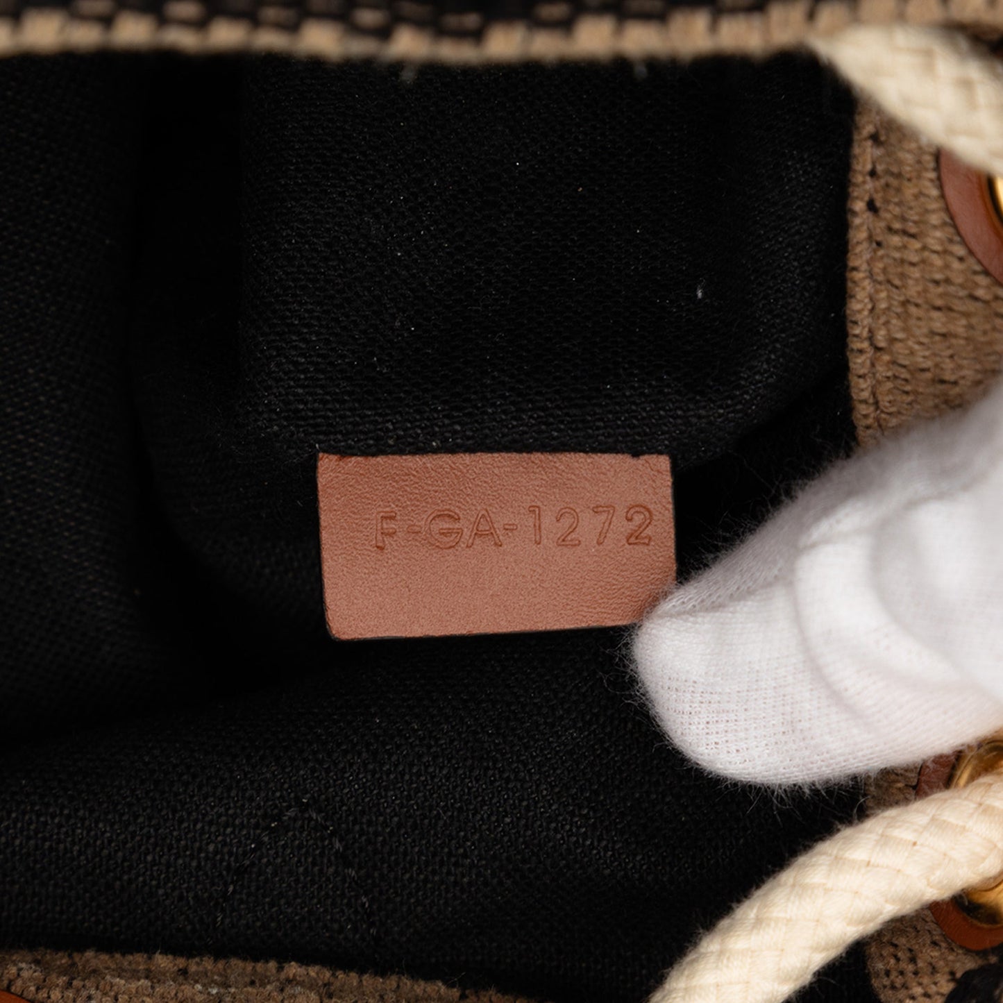 Celine Small Triomphe Raffia Drawstring Bucket Bag