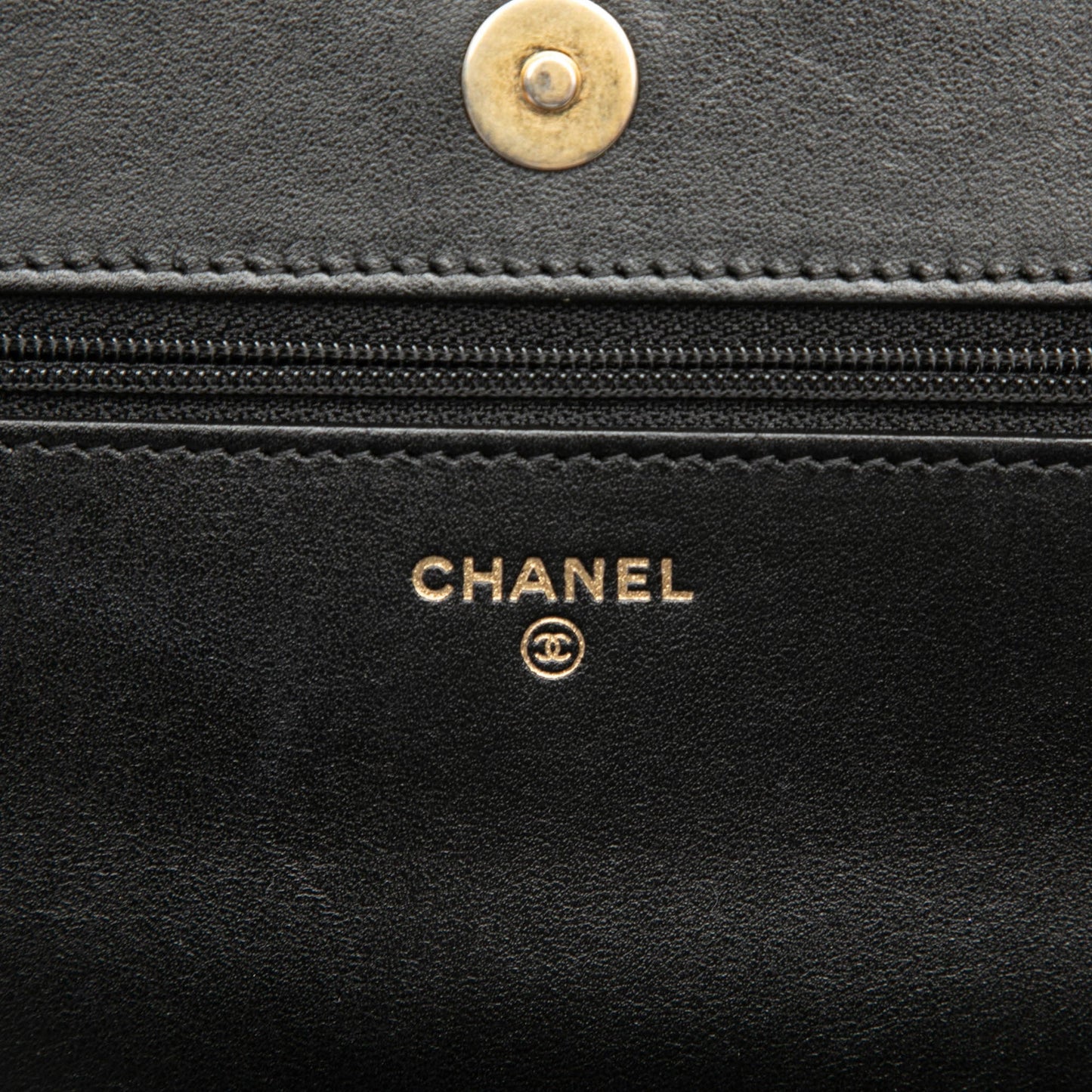 Quilted Caviar Boy Wallet on Chain