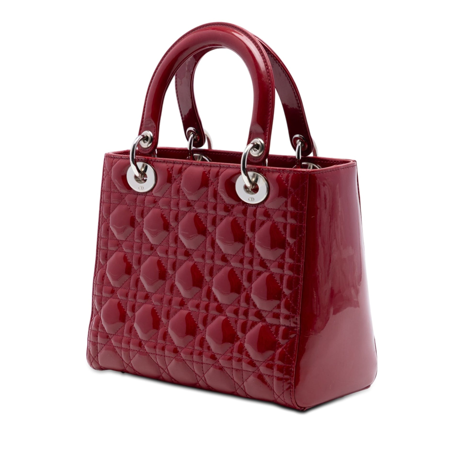 Dior Medium Patent Cannage Lady Dior