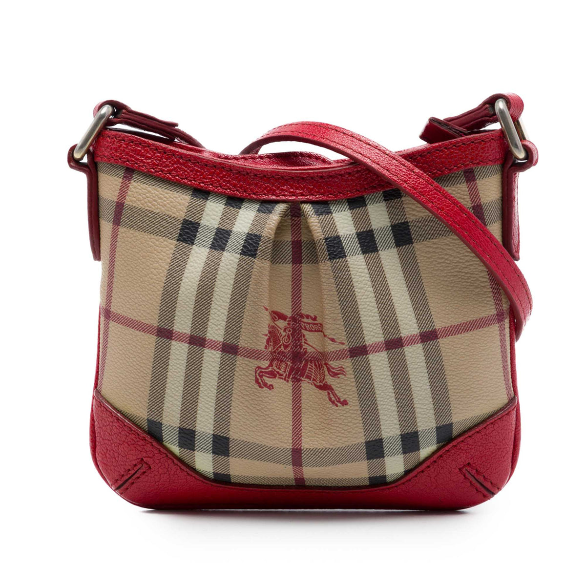 Burberry Mini Haymarket Check Coated Canvas Hartham Crossbody