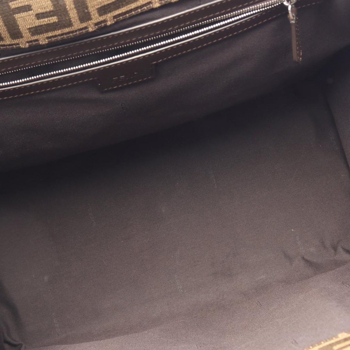 Fendi Zucca Canvas Vertical Satchel — Brown
