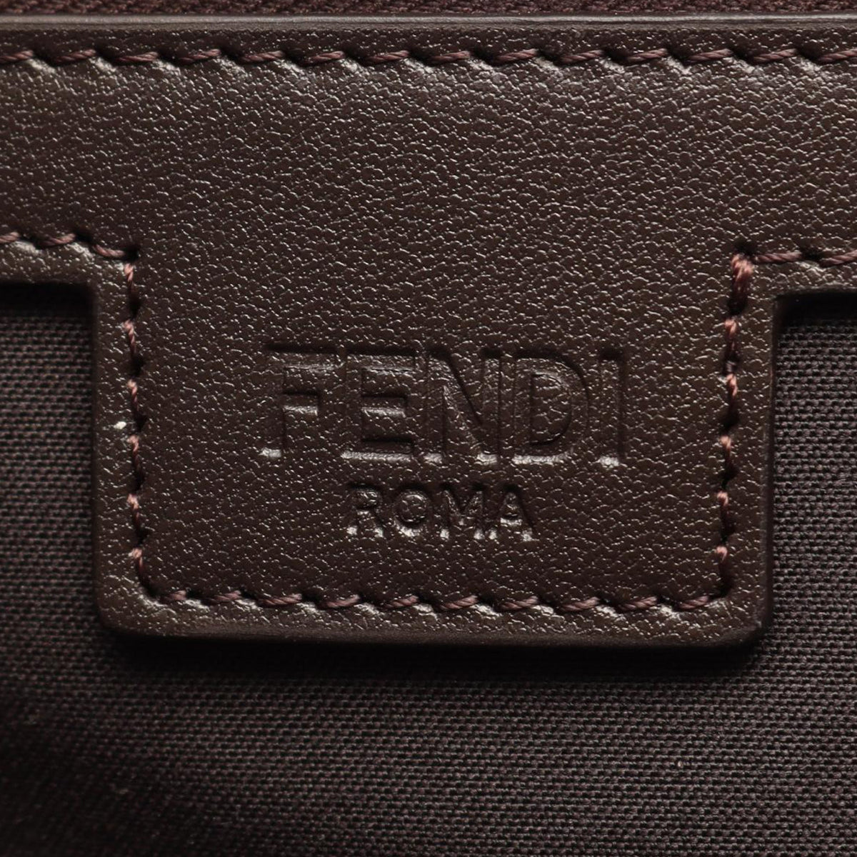 Fendi Zucca Canvas Vertical Satchel — Brown