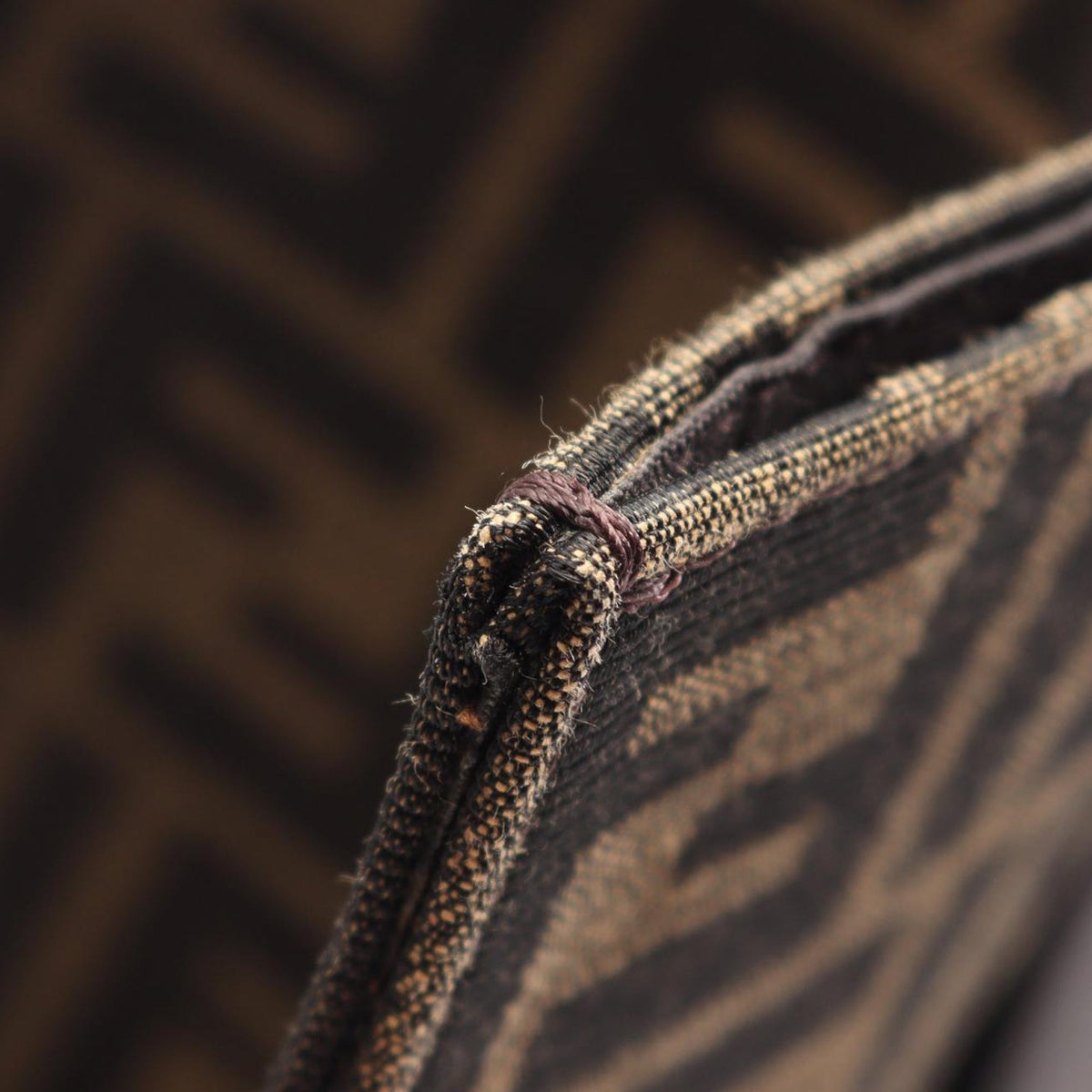 Fendi Zucca Canvas Vertical Satchel — Brown