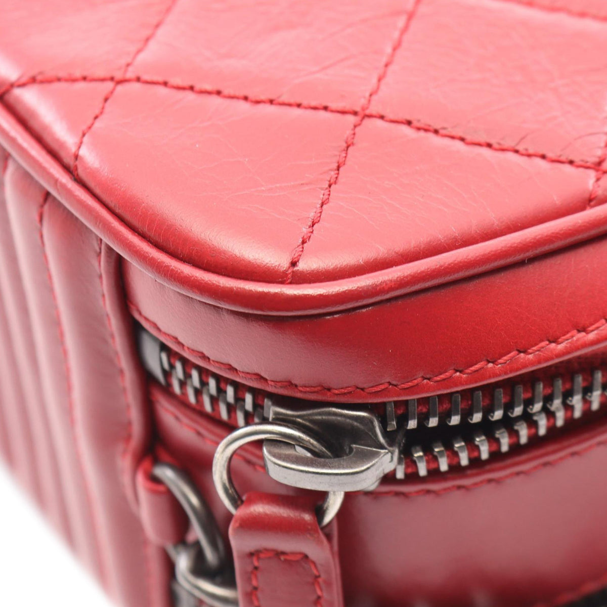 Chanel Medium Quilted Lambskin Coco Boy Camera Bag — Red