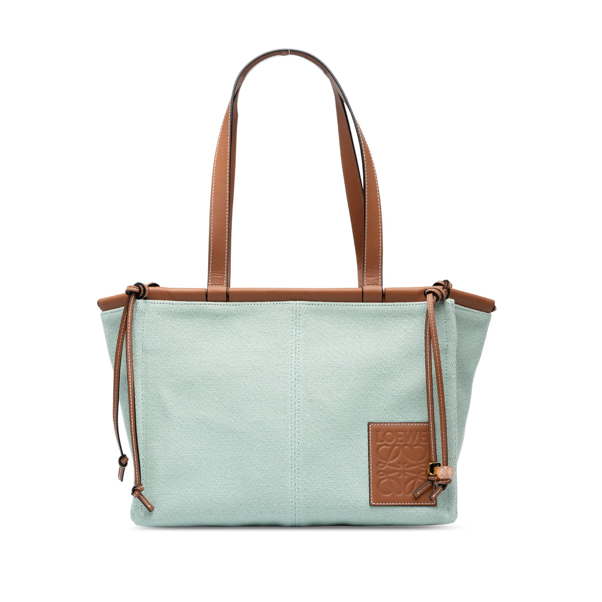 LOEWE Small Canvas Cushion Tote — Green
