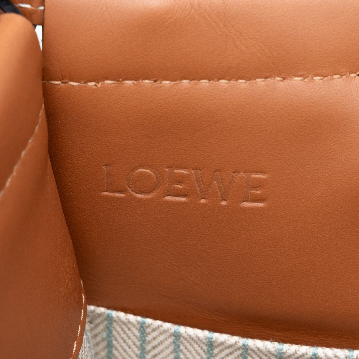 LOEWE Small Canvas Cushion Tote — Green