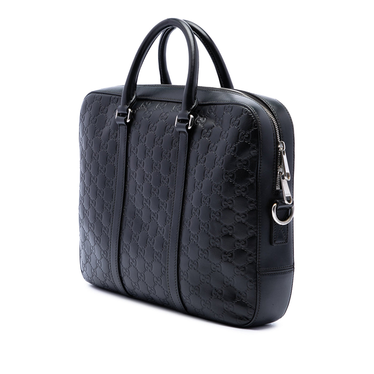 Gucci Guccissima Business Bag — Black