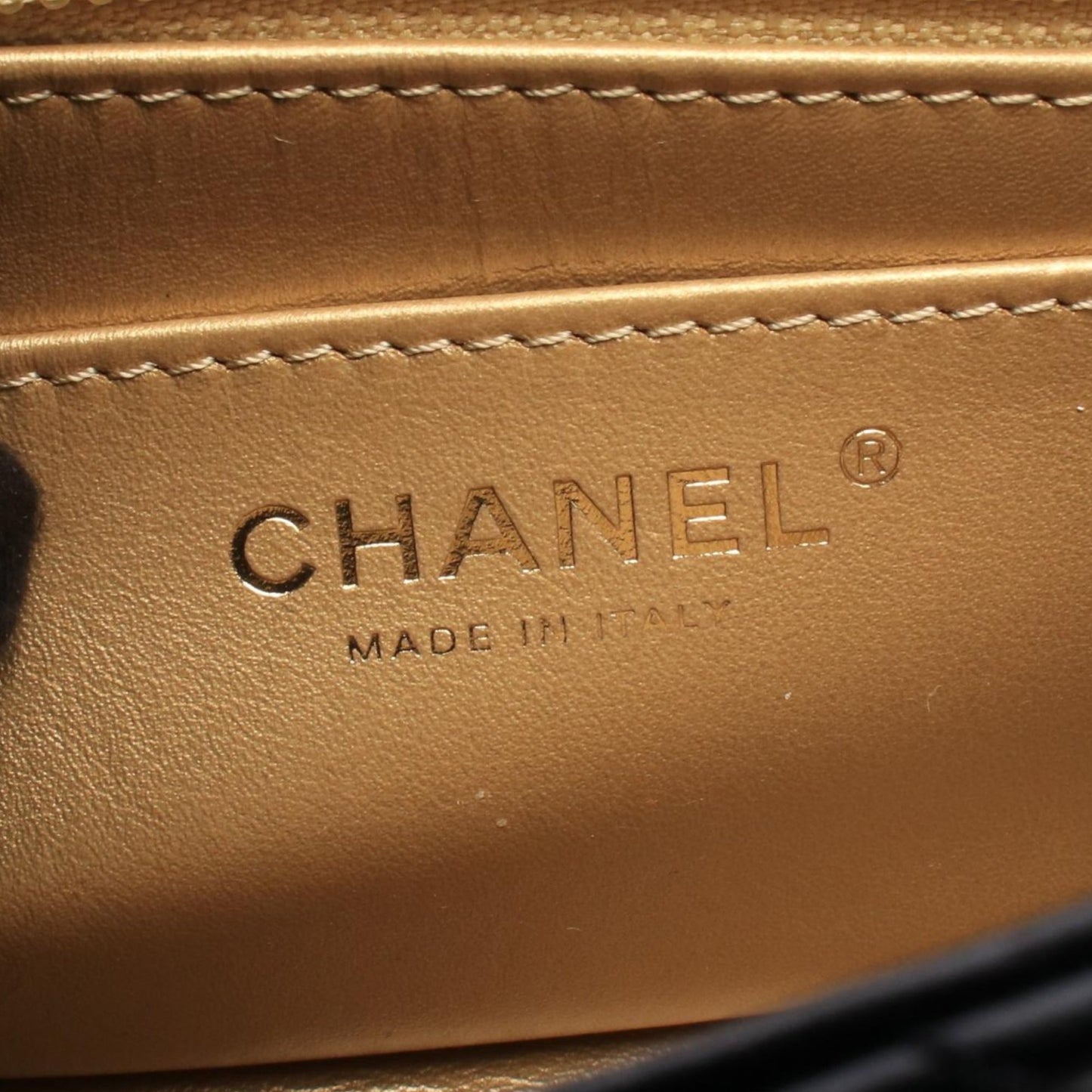 Chanel Mini Square Classic Lambskin Pearl Crush Single Flap