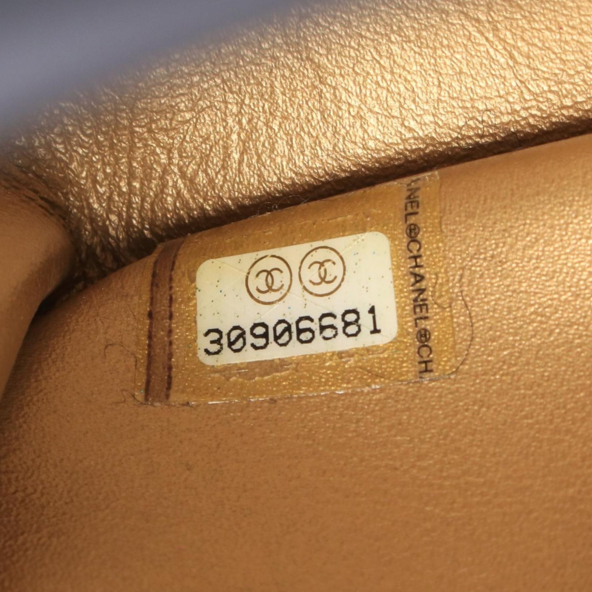 Chanel Mini Square Classic Lambskin Pearl Crush Single Flap