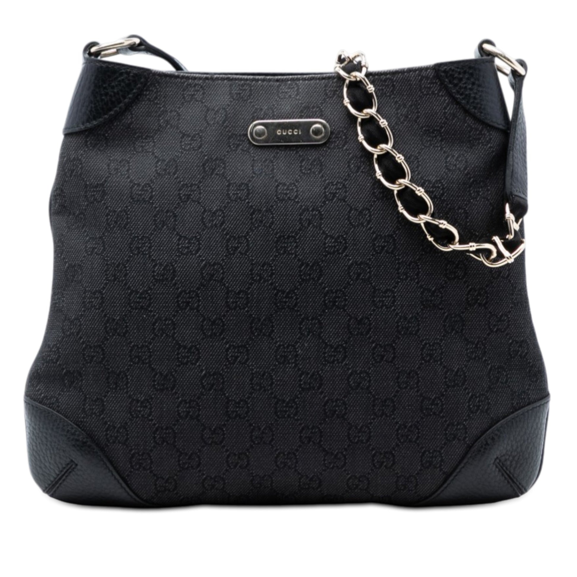 GG Denim Chain Shoulder Bag