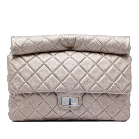 Chanel Large Quilted Iridescent Calfskin Reissue 2.55 Roll Clutch