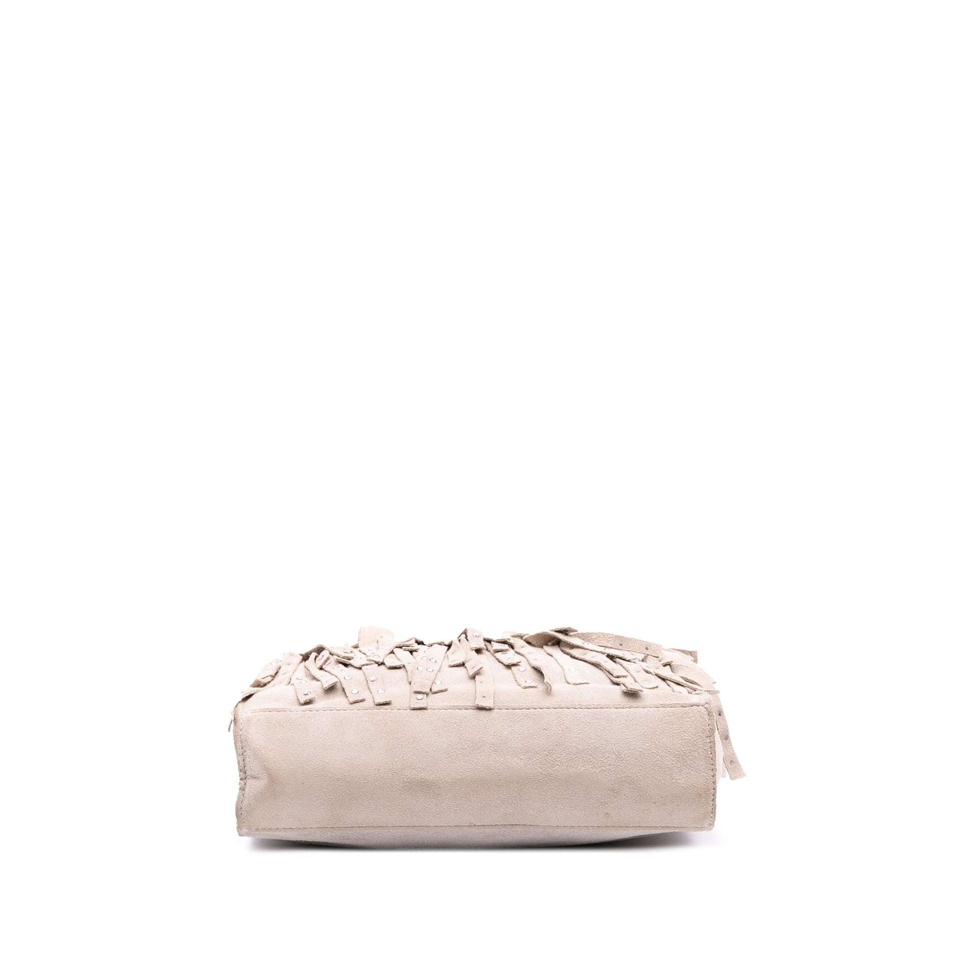 Chanel Mini Suede Studded Fringe Tote