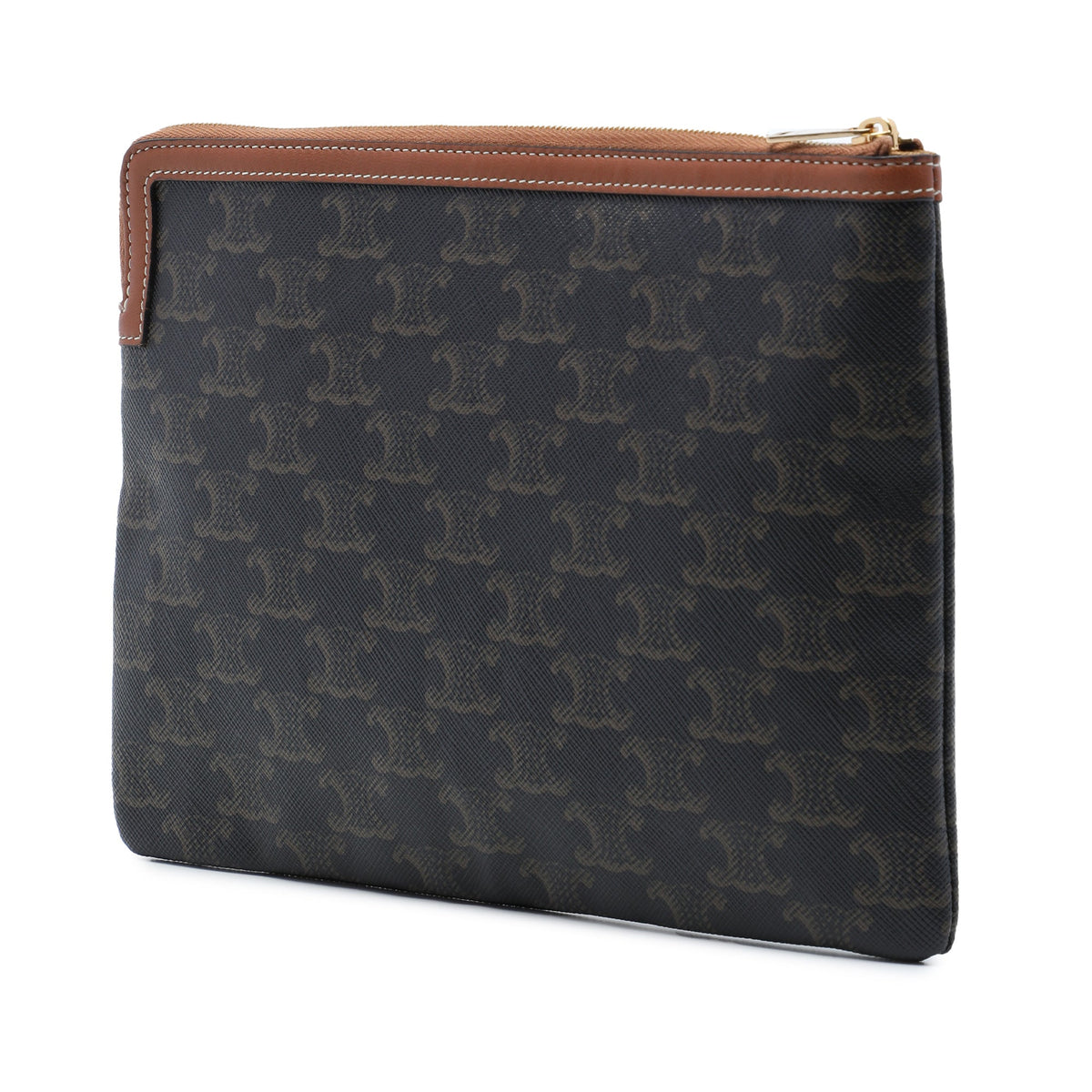 Celine Small Triomphe Coated Canvas Clutch
