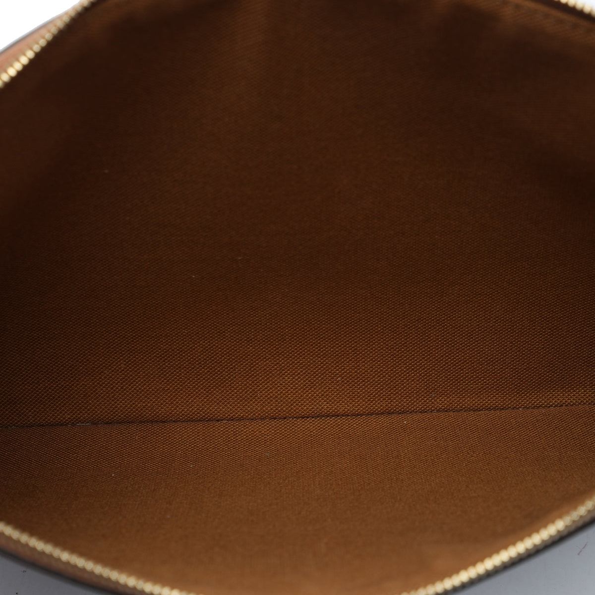 Celine Small Triomphe Coated Canvas Clutch