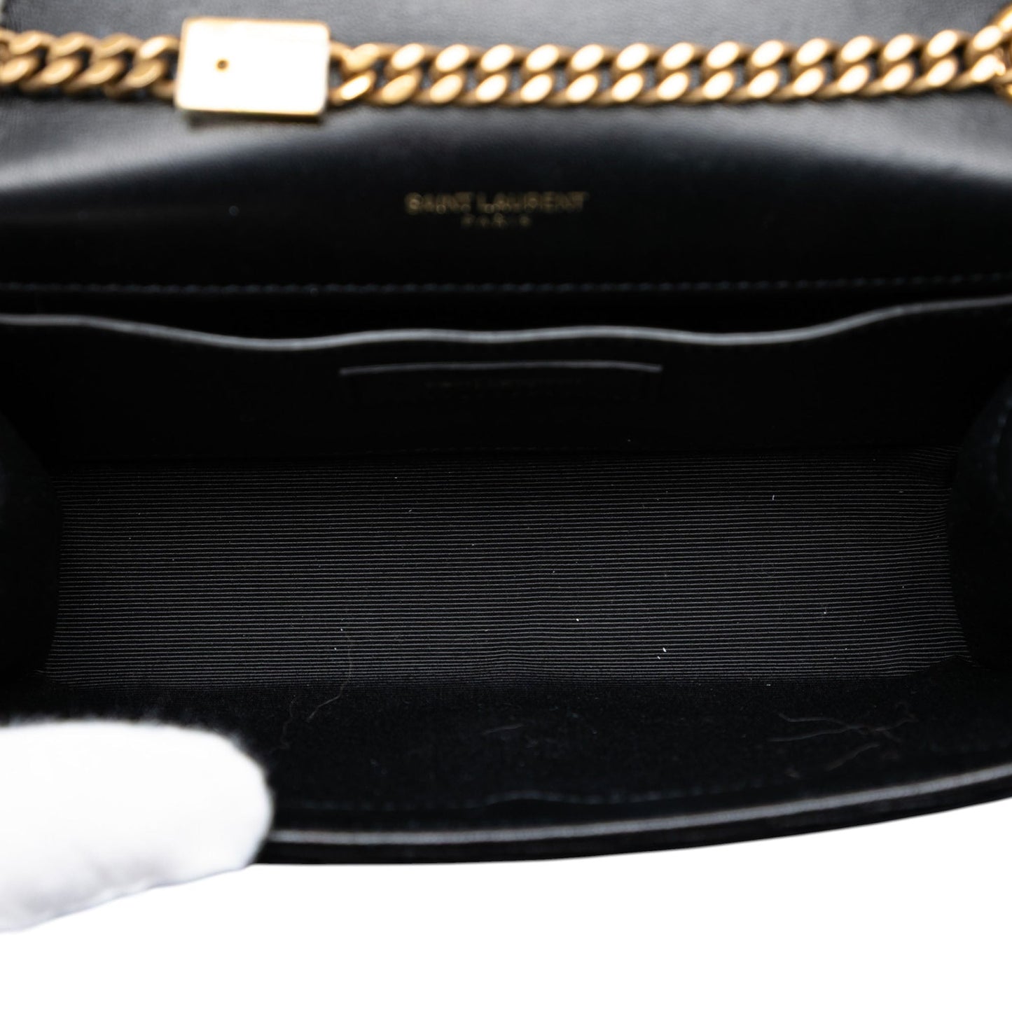 Saint Laurent Small Suede Monogram Kate Tassel Crossbody