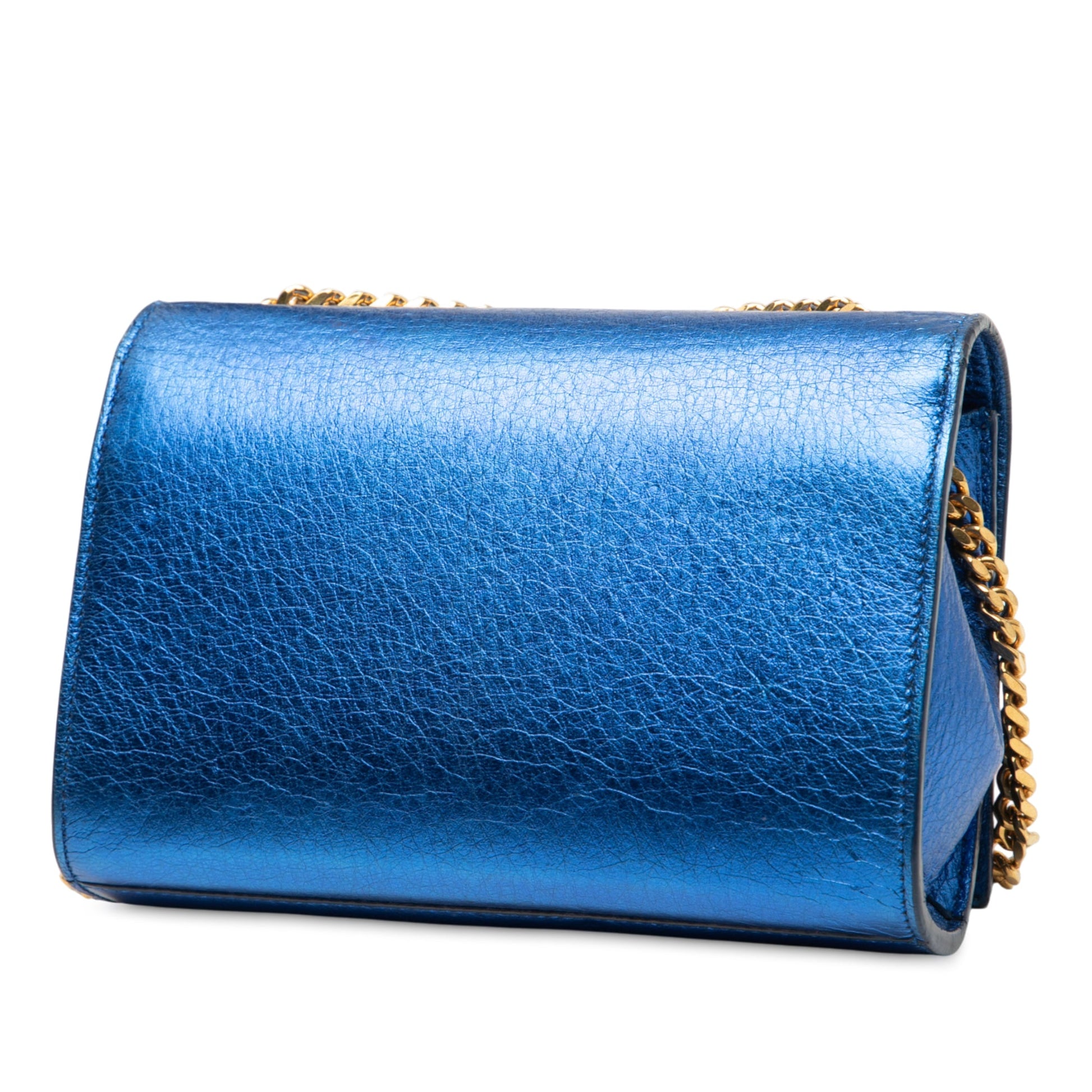 Saint Laurent Small Metallic Calfskin Monogram Kate Tassel Crossbody