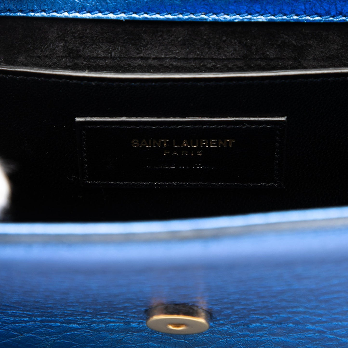Saint Laurent Small Metallic Calfskin Monogram Kate Tassel Crossbody