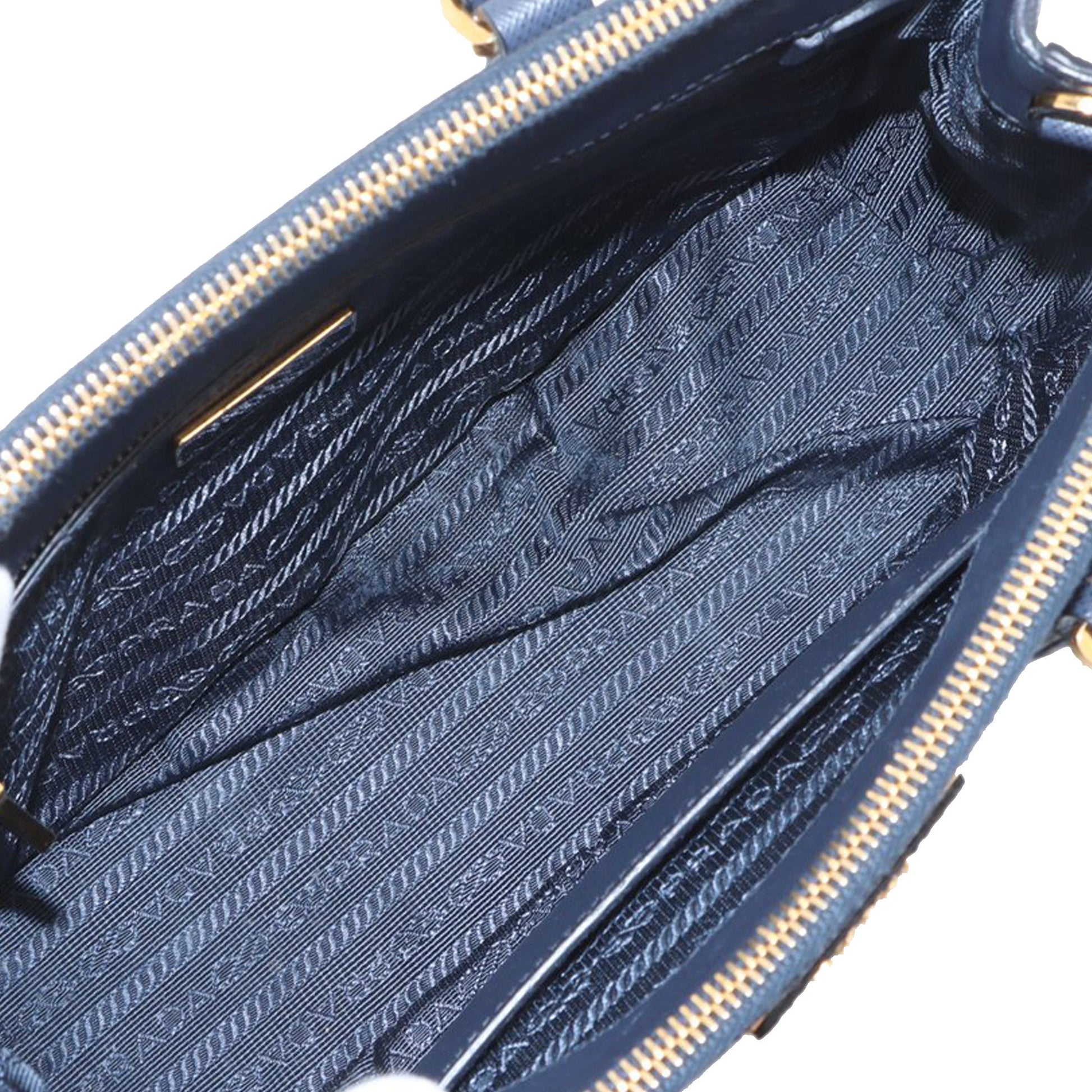 Prada Small Saffiano Lux Galleria Double Zip Satchel