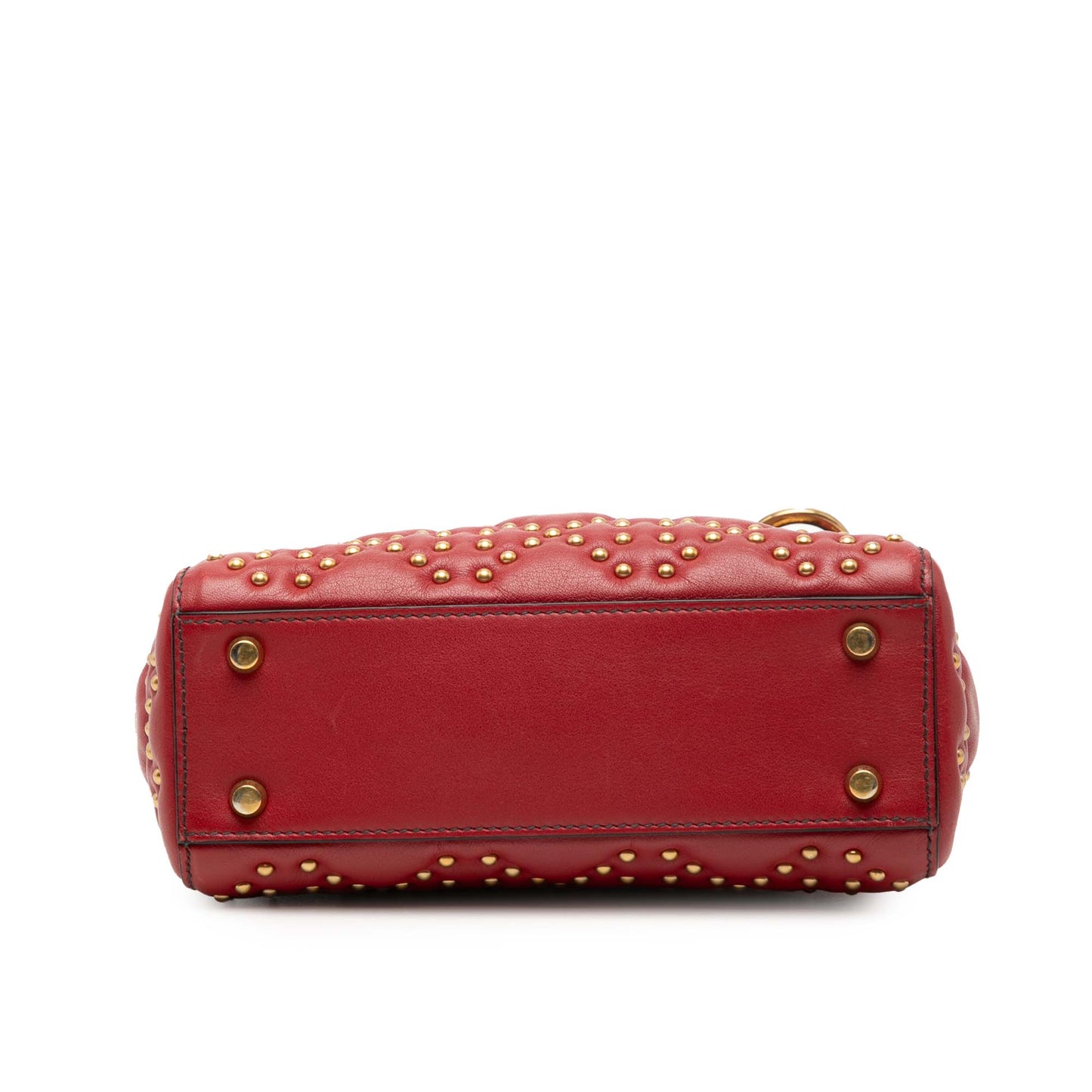 Dior Mini Lambskin Cannage Studded Supple Lady Dior