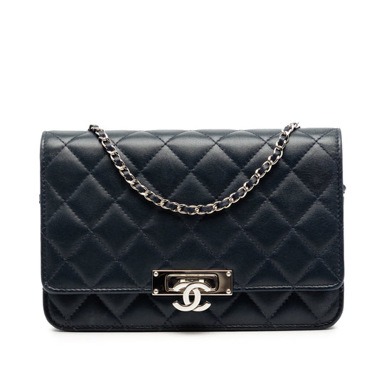 Chanel Quilted Lambskin Golden Class Wallet On Chain
