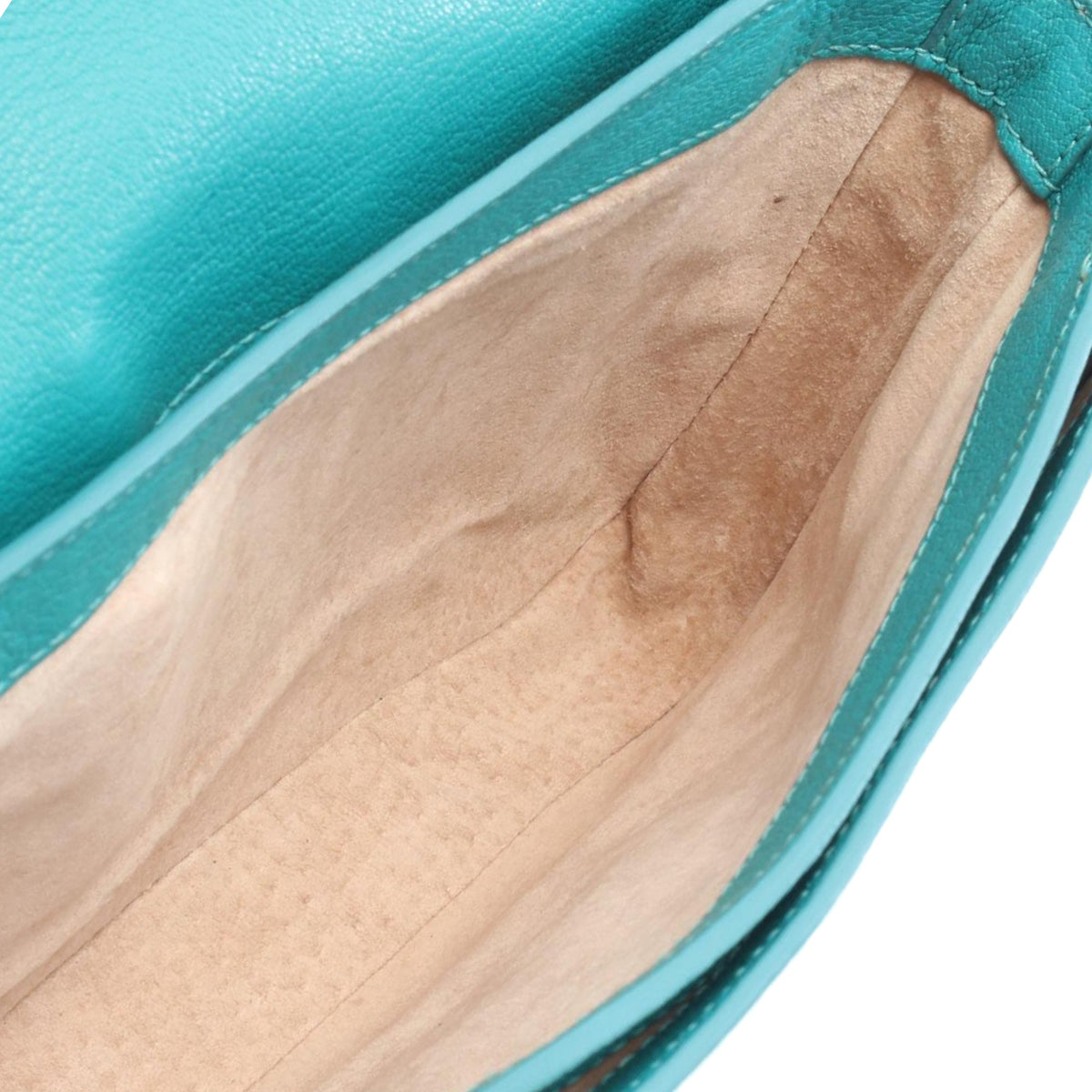 Miu Miu Goatskin Madras Top Handle Satchel — Blue
