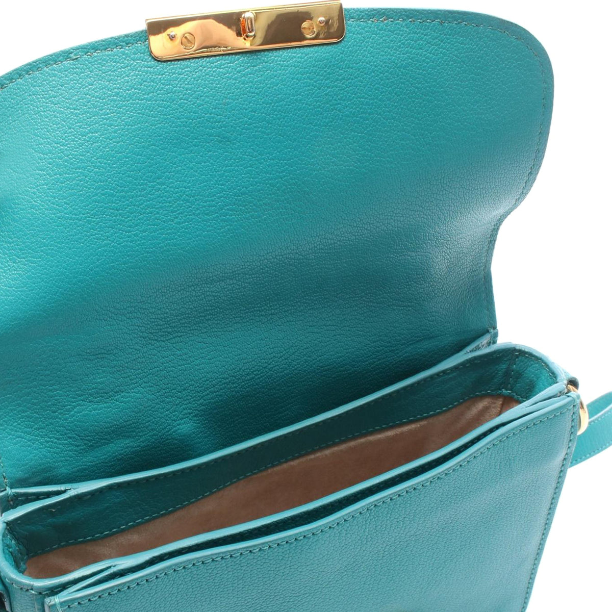 Miu Miu Goatskin Madras Top Handle Satchel — Blue