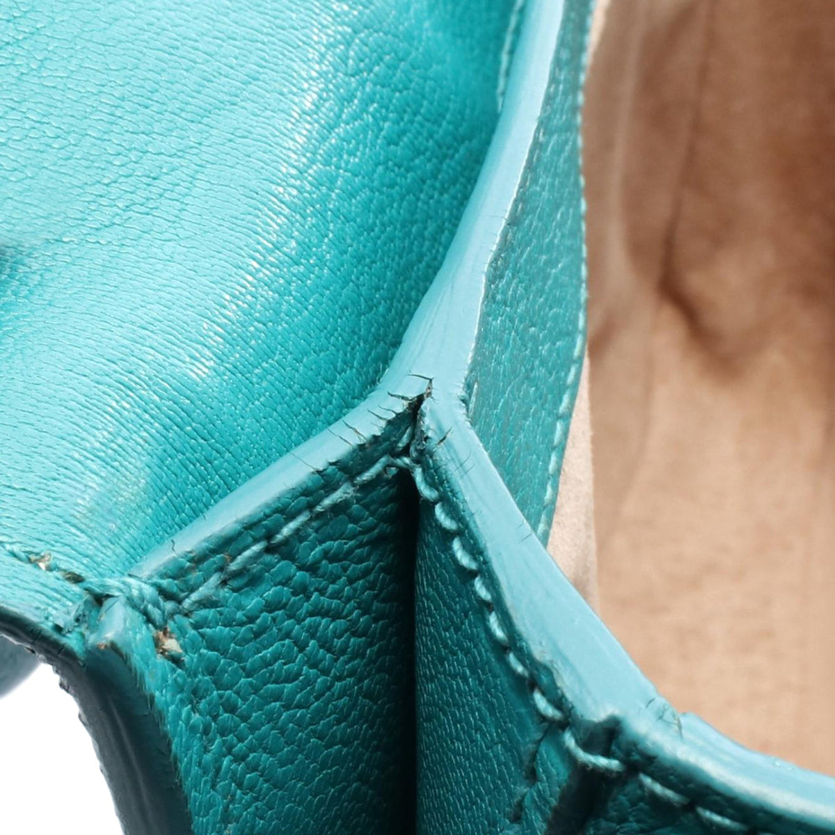 Miu Miu Goatskin Madras Top Handle Satchel — Blue