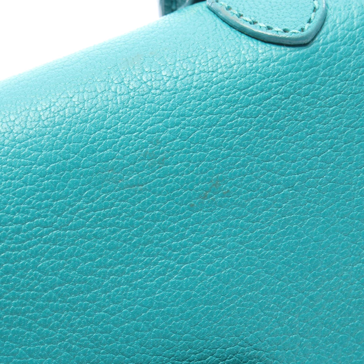 Miu Miu Goatskin Madras Top Handle Satchel — Blue