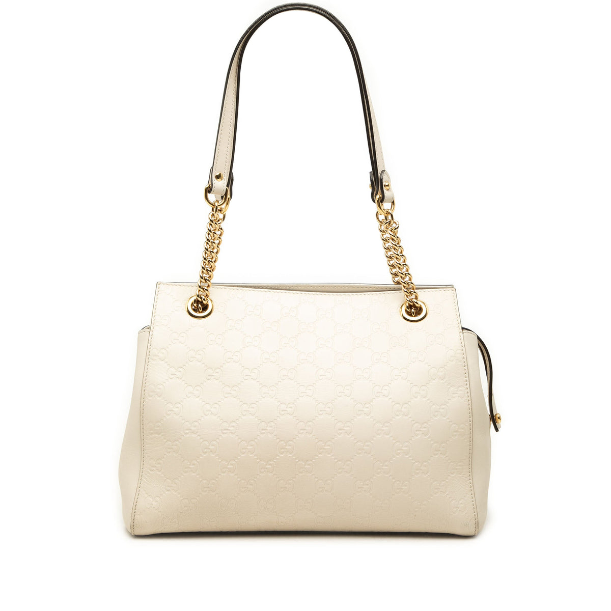 Gucci Medium Guccissima Soft Shoulder Bag — White