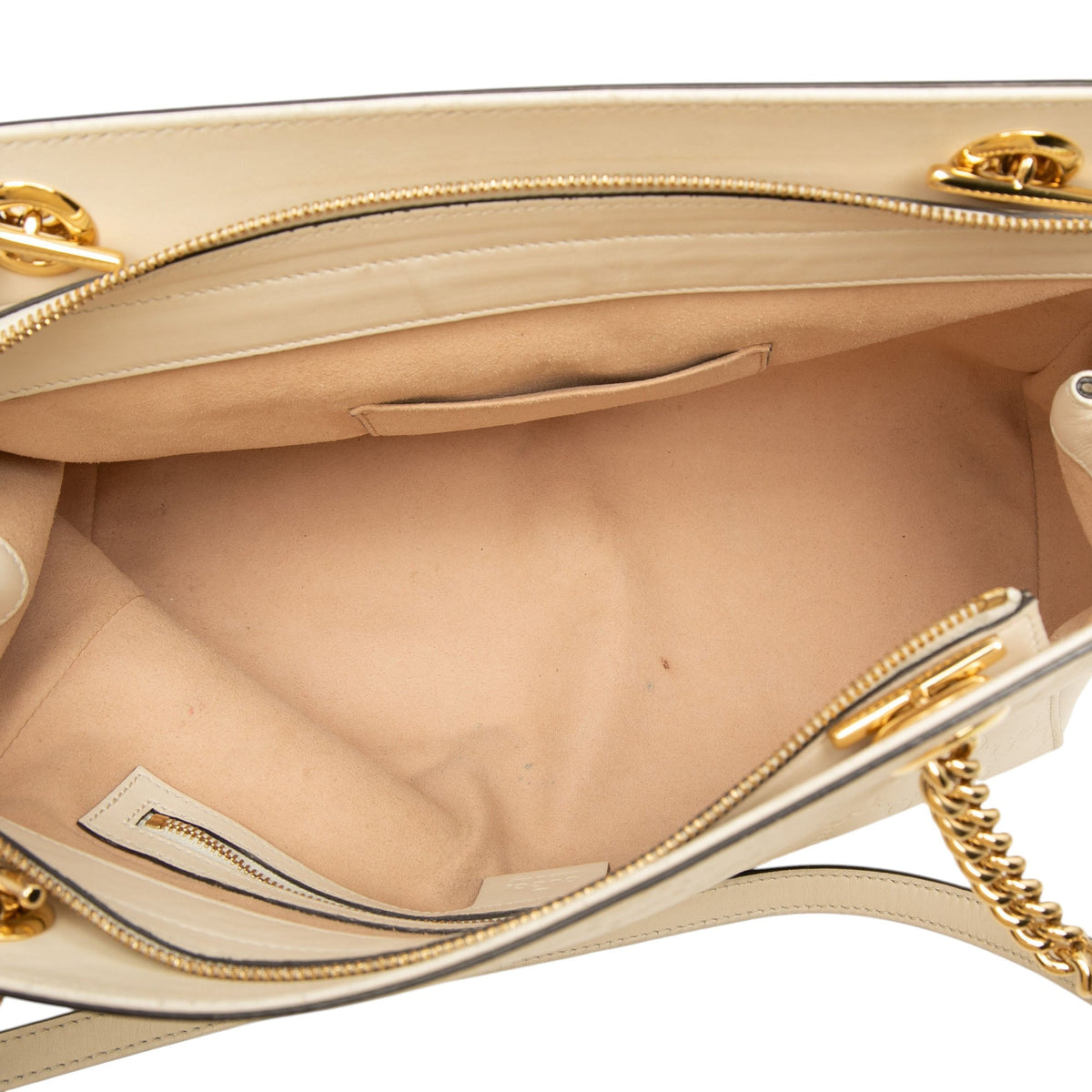 Gucci Medium Guccissima Soft Shoulder Bag — White