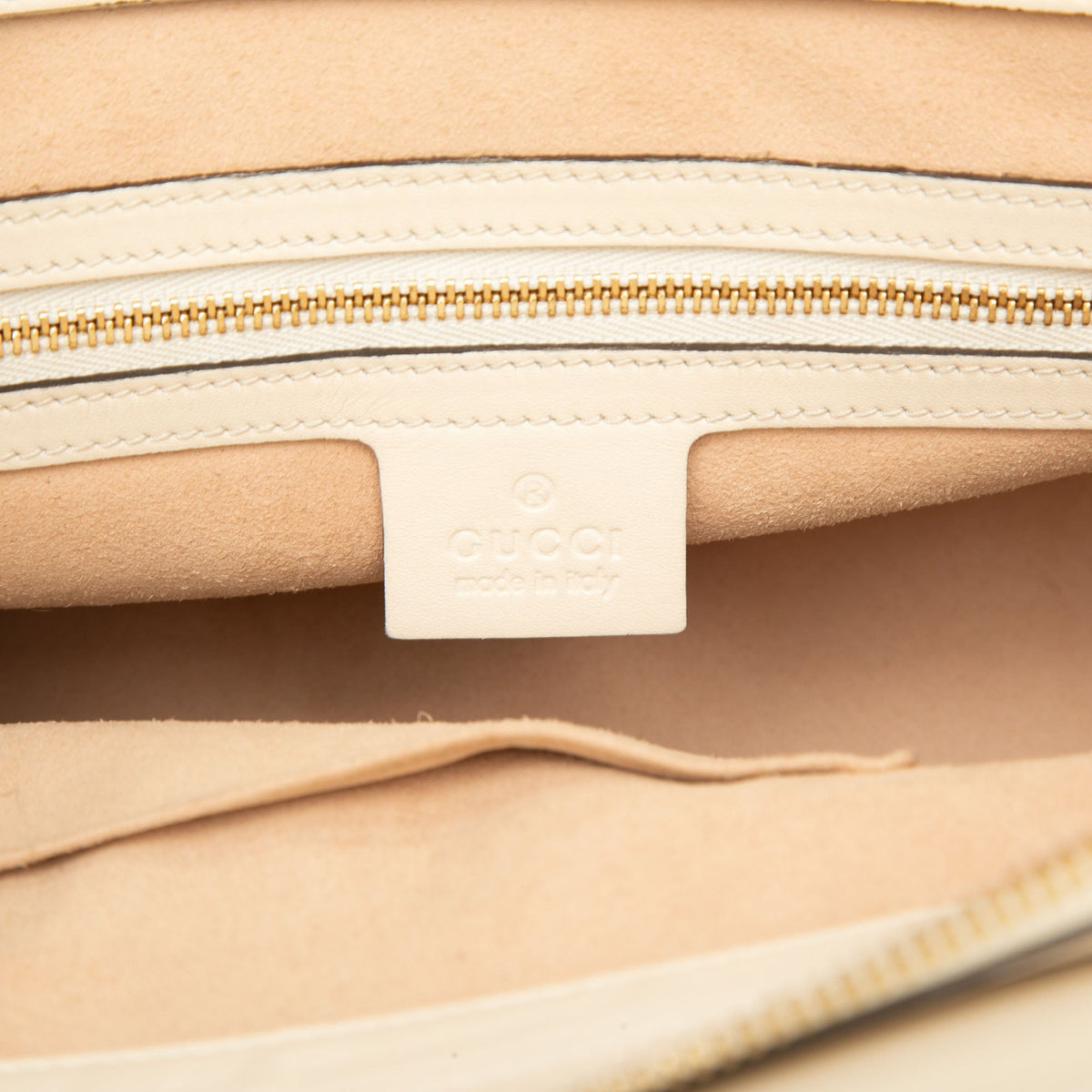 Gucci Medium Guccissima Soft Shoulder Bag — White