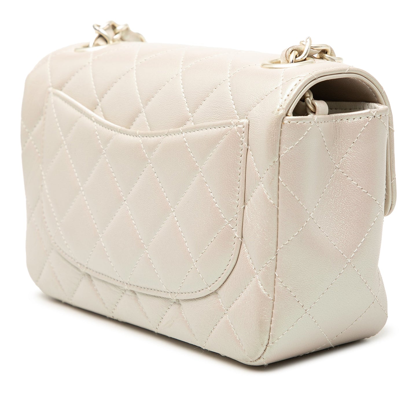Chanel Mini Rectangular Classic Iridescent Lambskin Single Flap